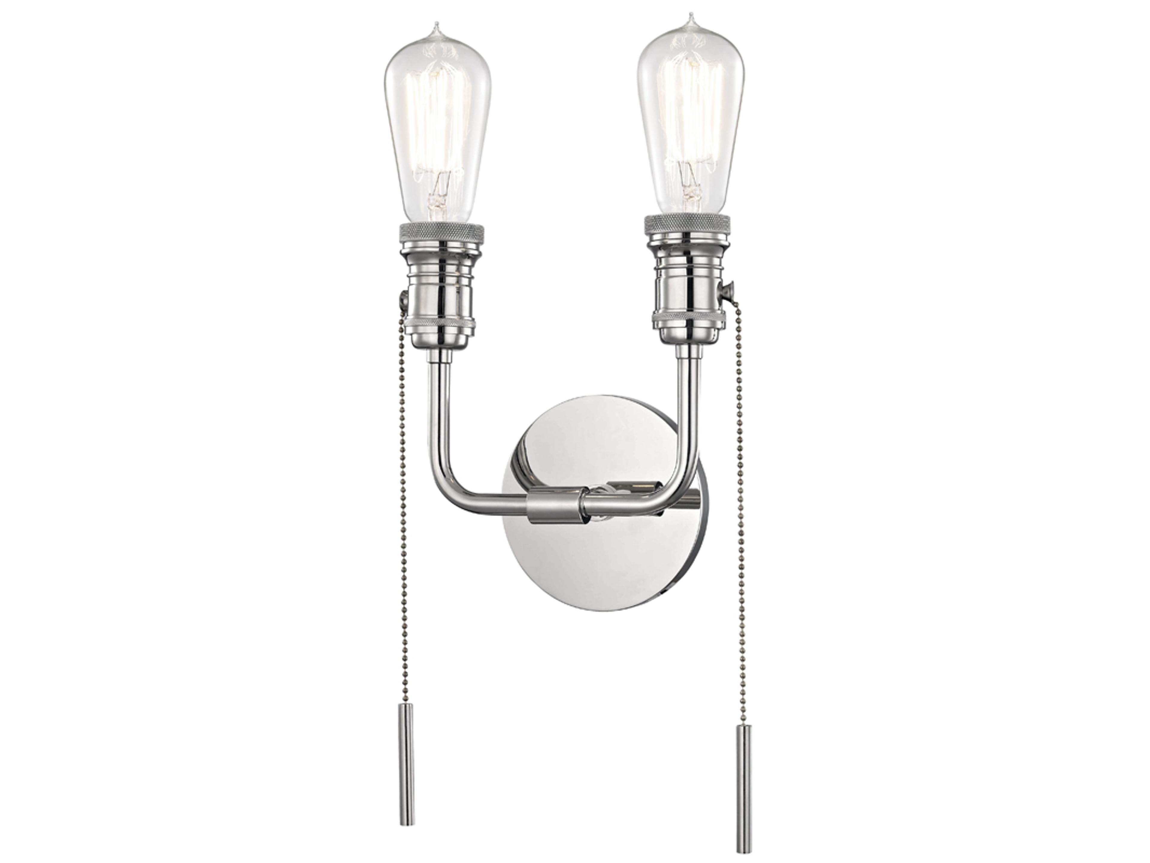 Mitzi Lexi 2-Light Polished Nickel Wall Sconce
