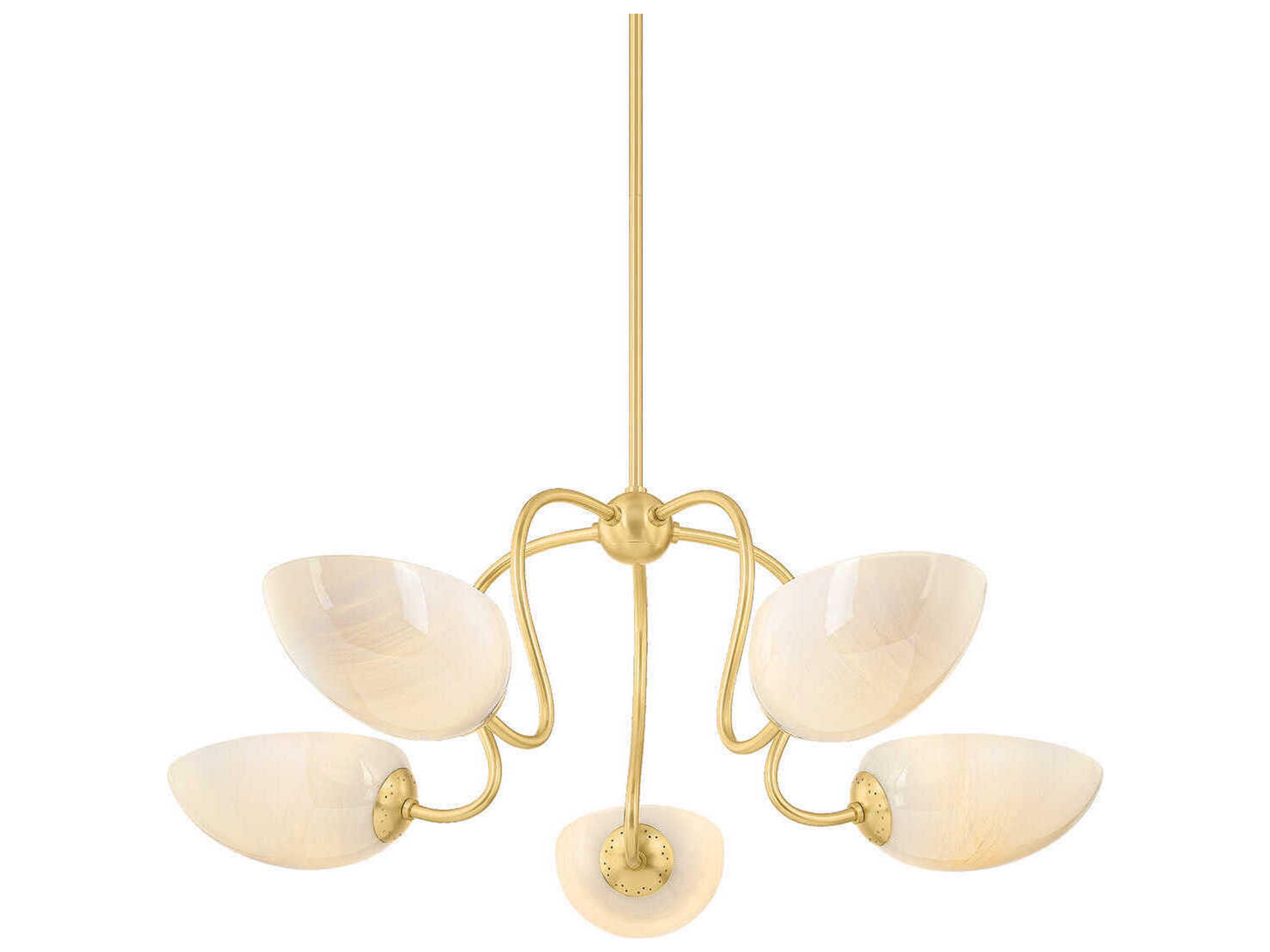 Mitzi Reva 5-Light Aged Brass Chandelier