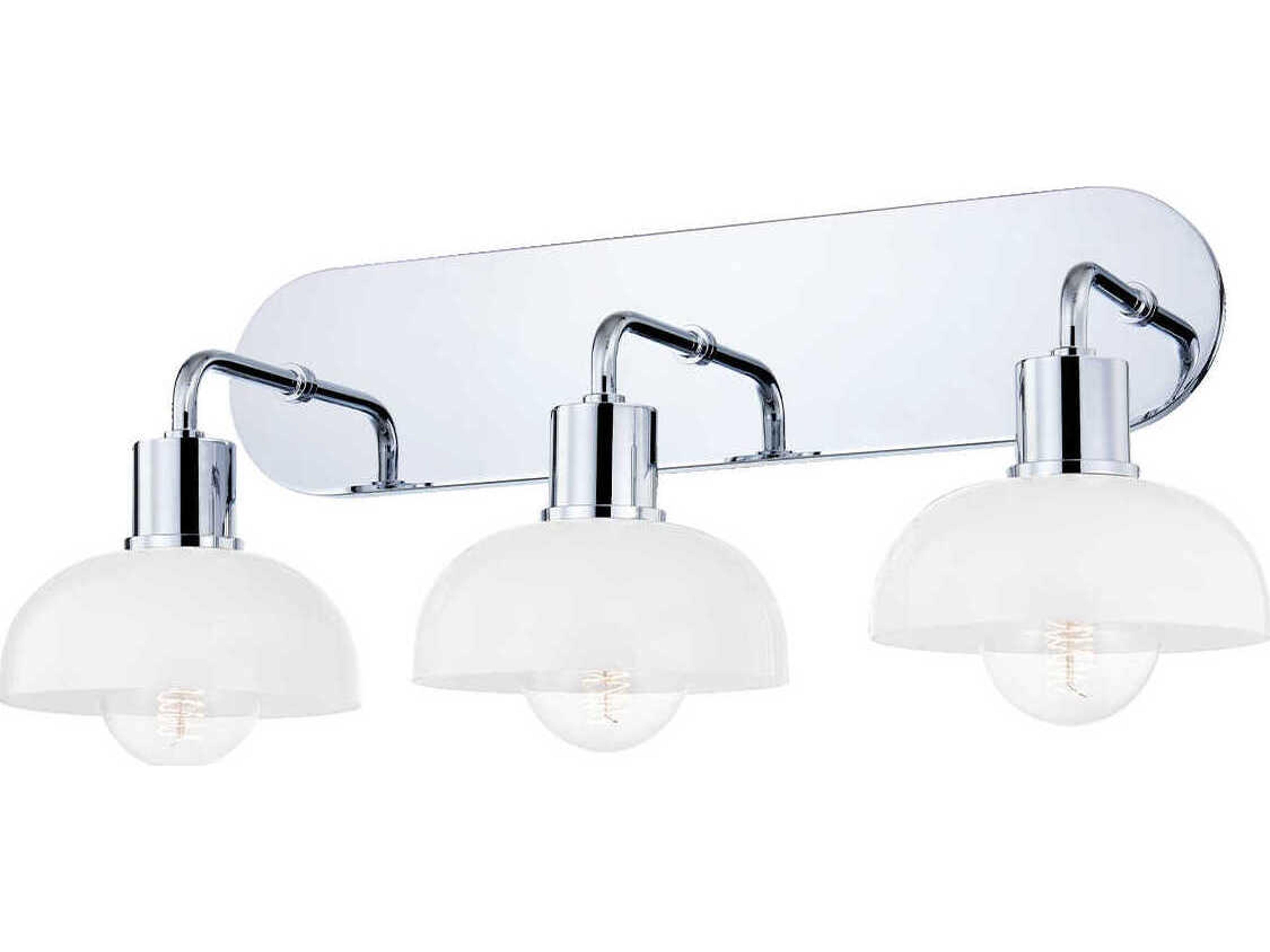 Mitzi Kyla 3-Light Polished Chrome Glass Vanity Light
