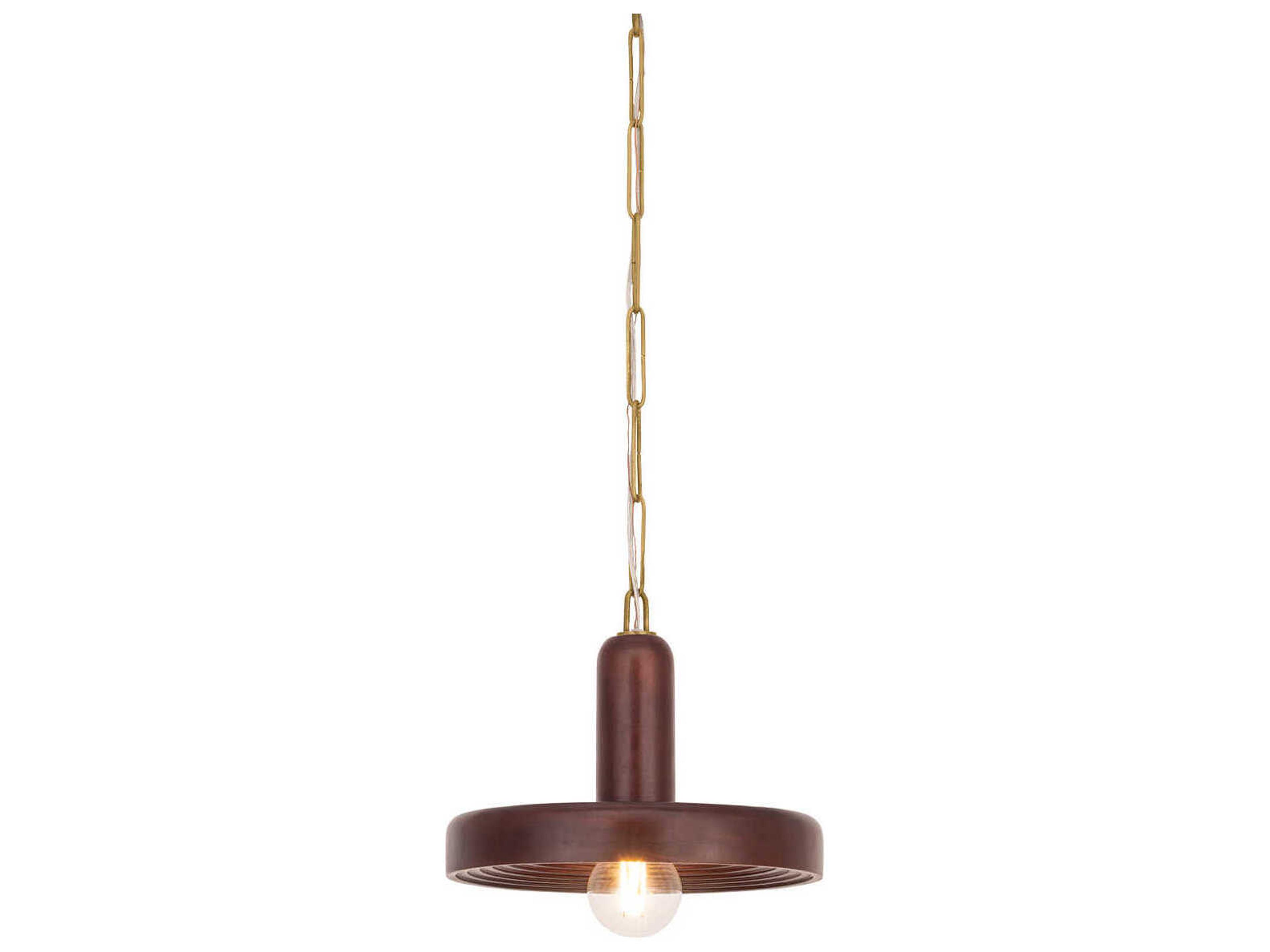 Mitzi Scheana 1-Light Aged Brass Round Pendant