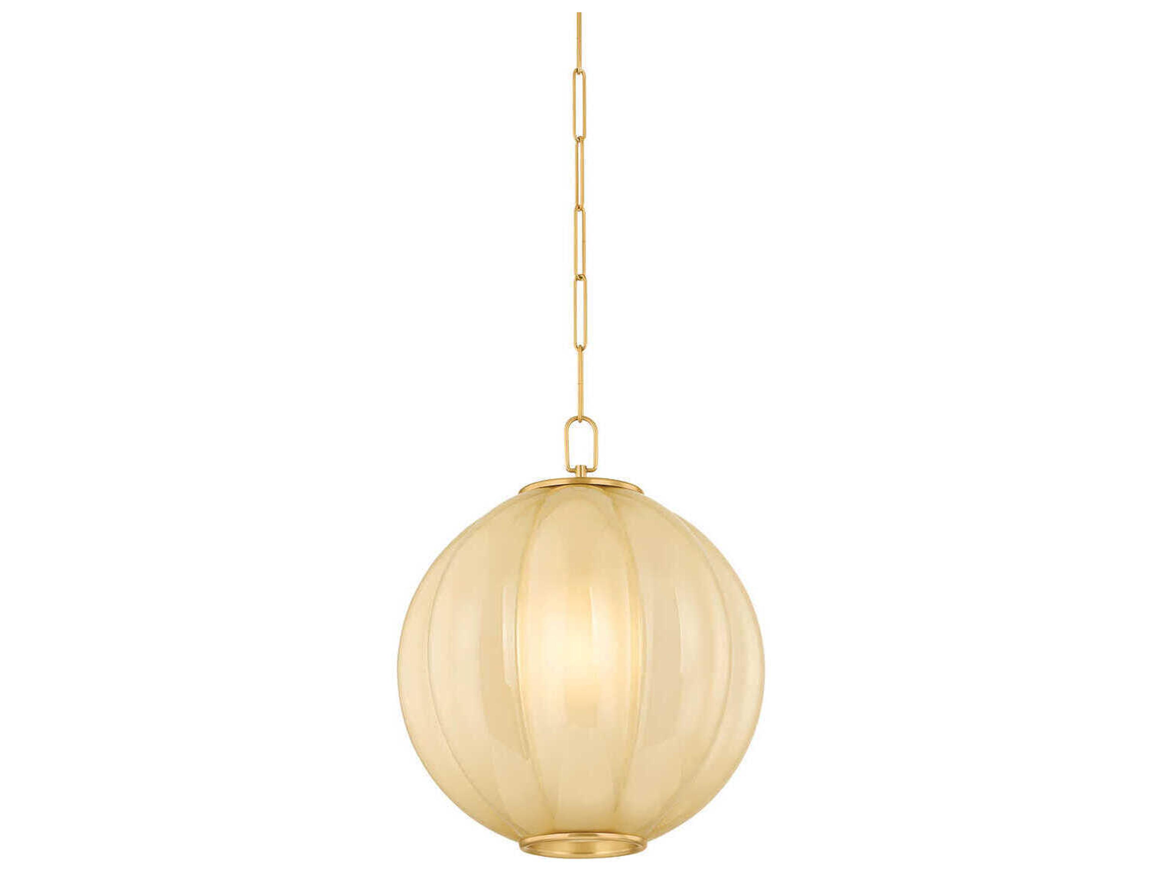 Mitzi Bernadine 1-Light Aged Brass Globe Pendant