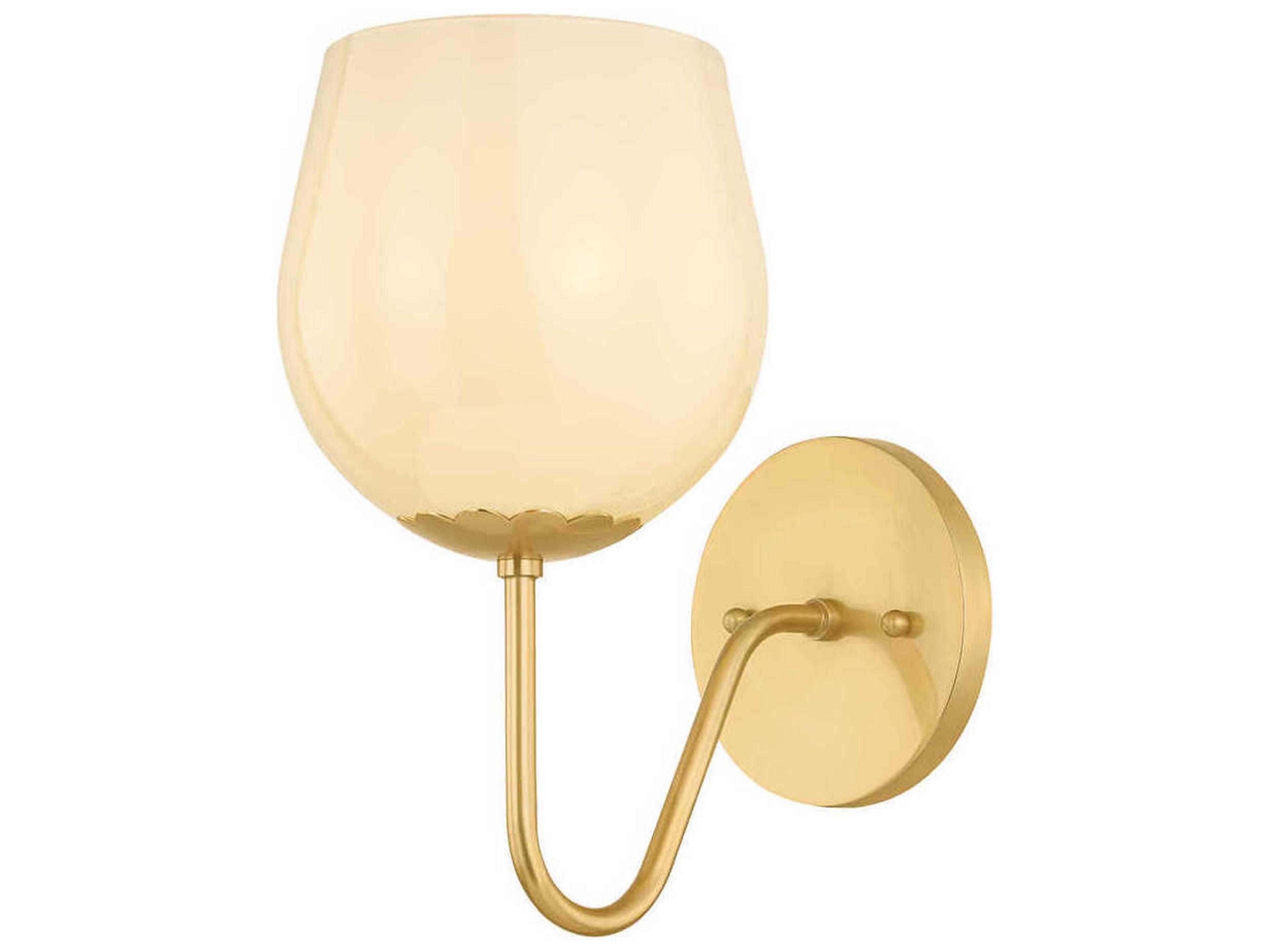 Mitzi Genevieve 1-Light Aged Brass Wall Sconce