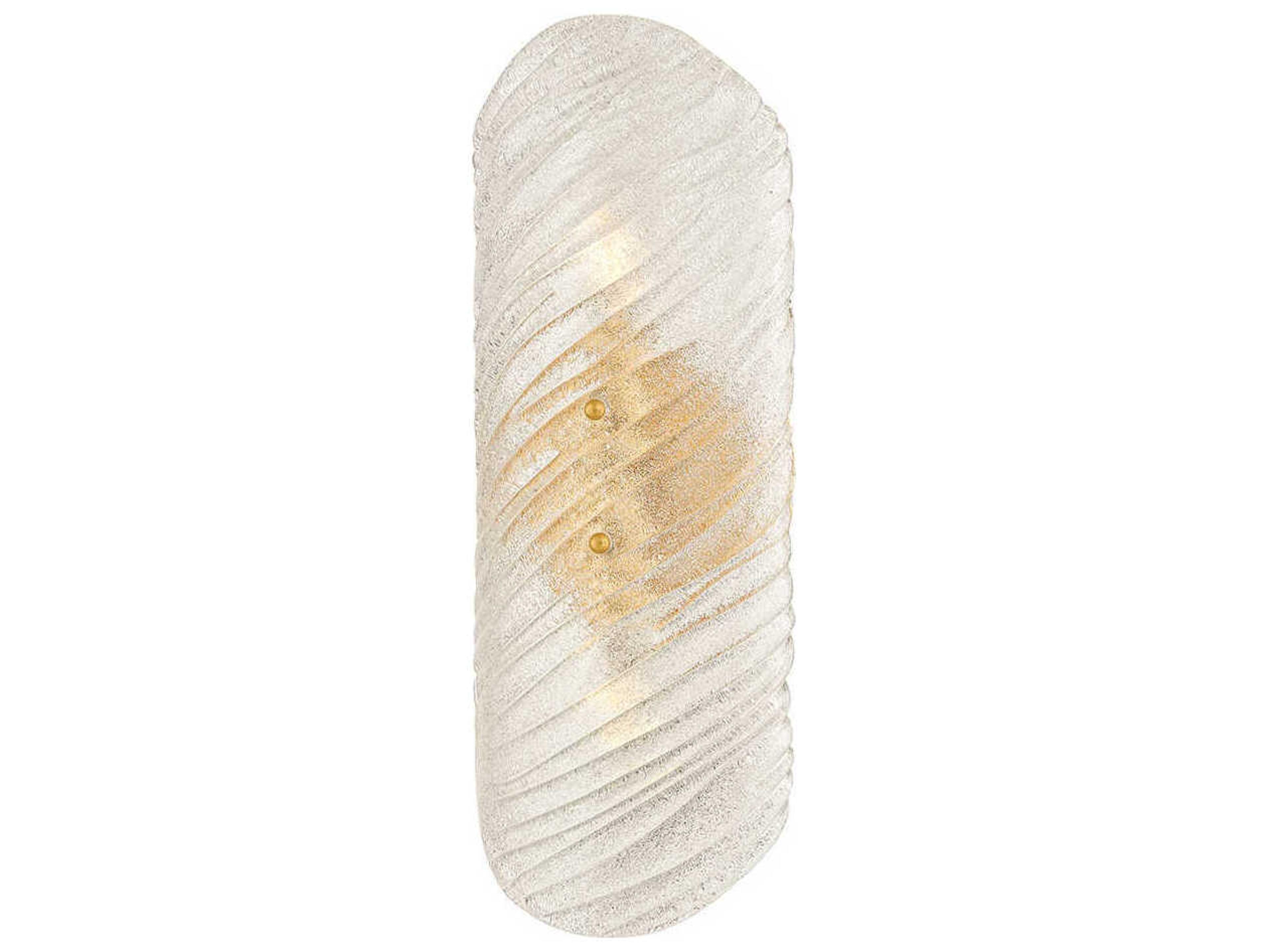 Shelley 2-Light Vintage Gold Leaf Vanity Light