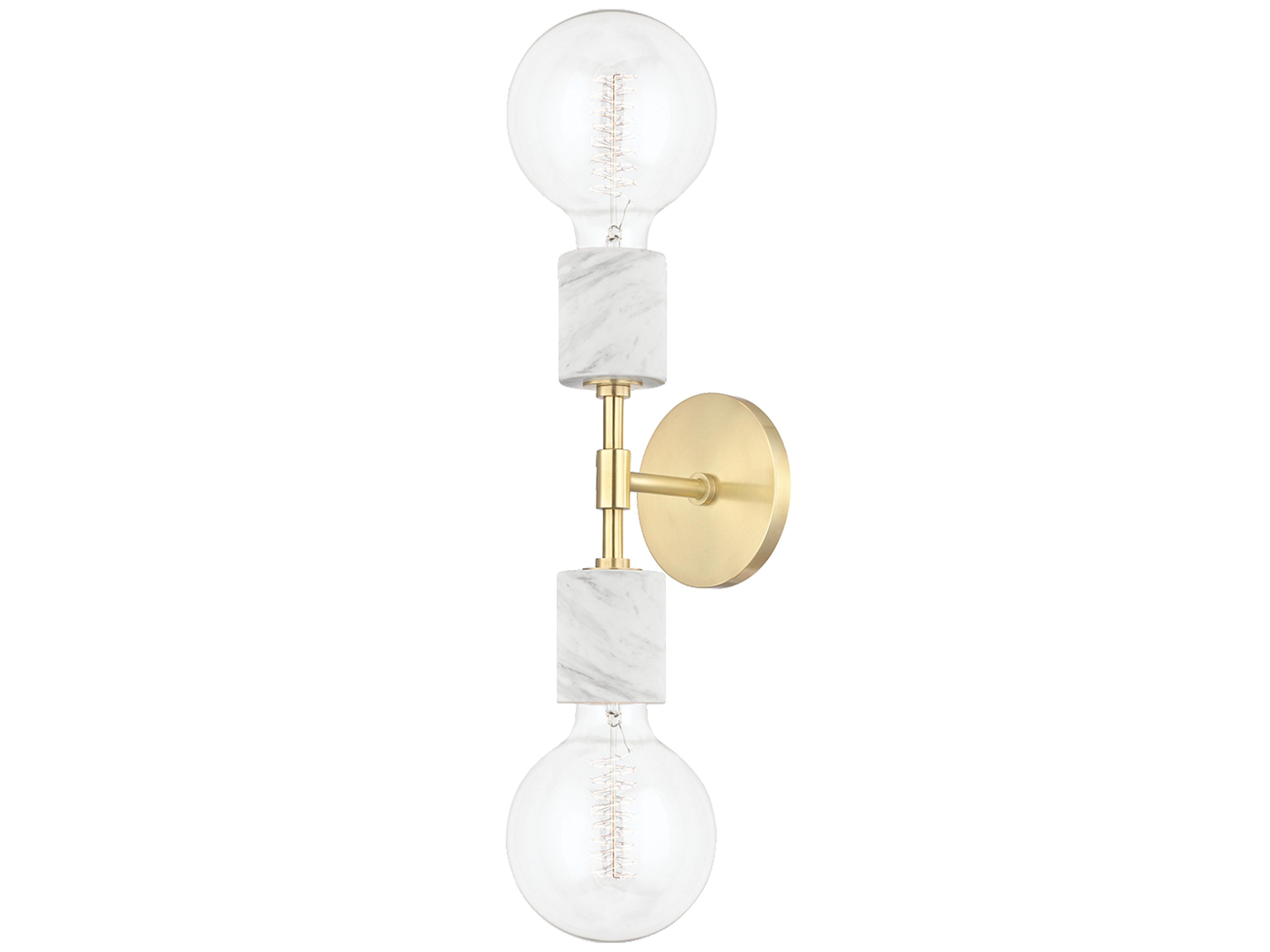 Mitzi Asime 2-Light Aged Brass Wall Sconce