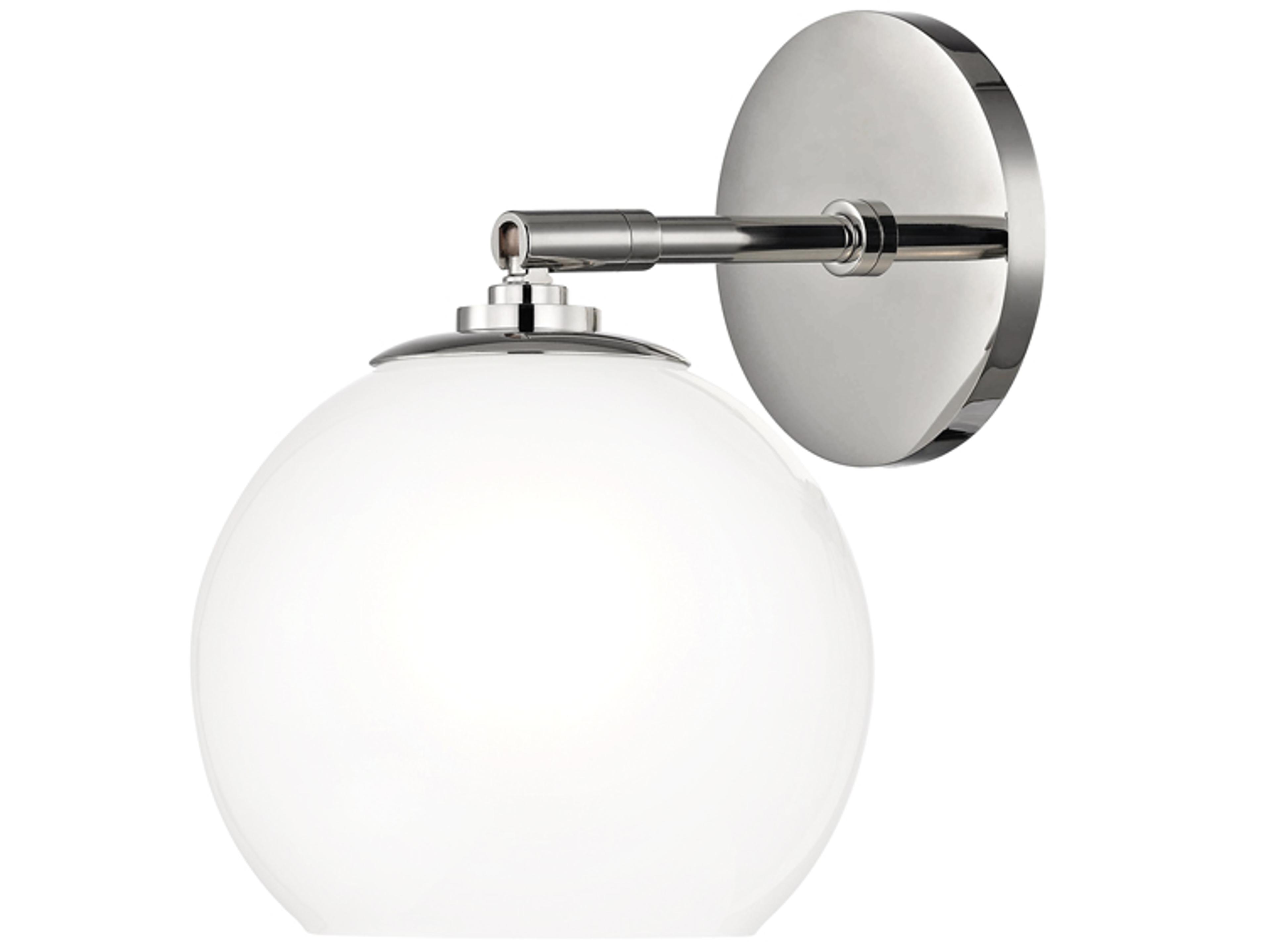 Mitzi Tilly 1-Light Polished Nickel Glass LED Wall Sconce