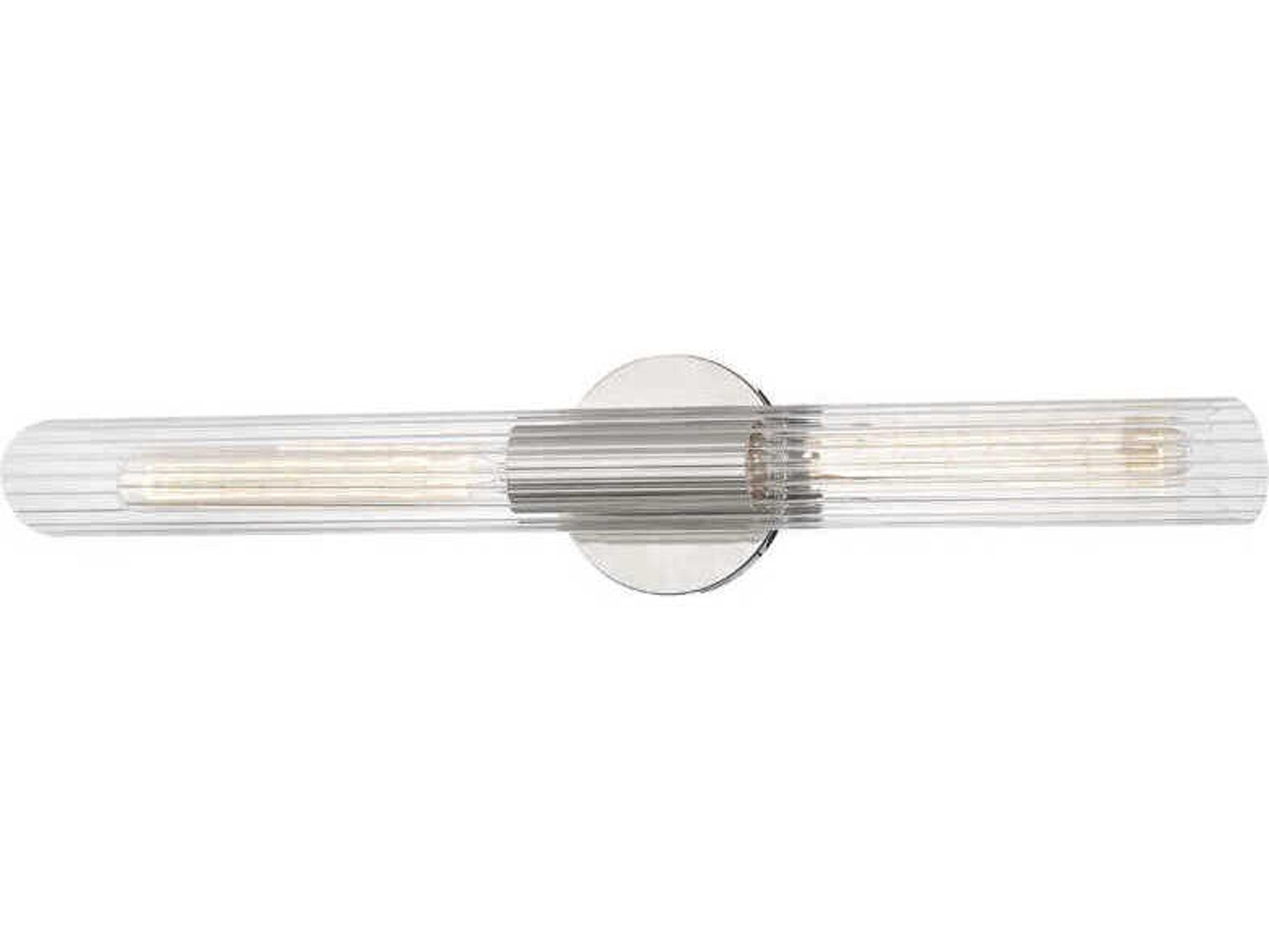 Mitzi Cecily 2-Light Polished Nickel Glass Vanity Light