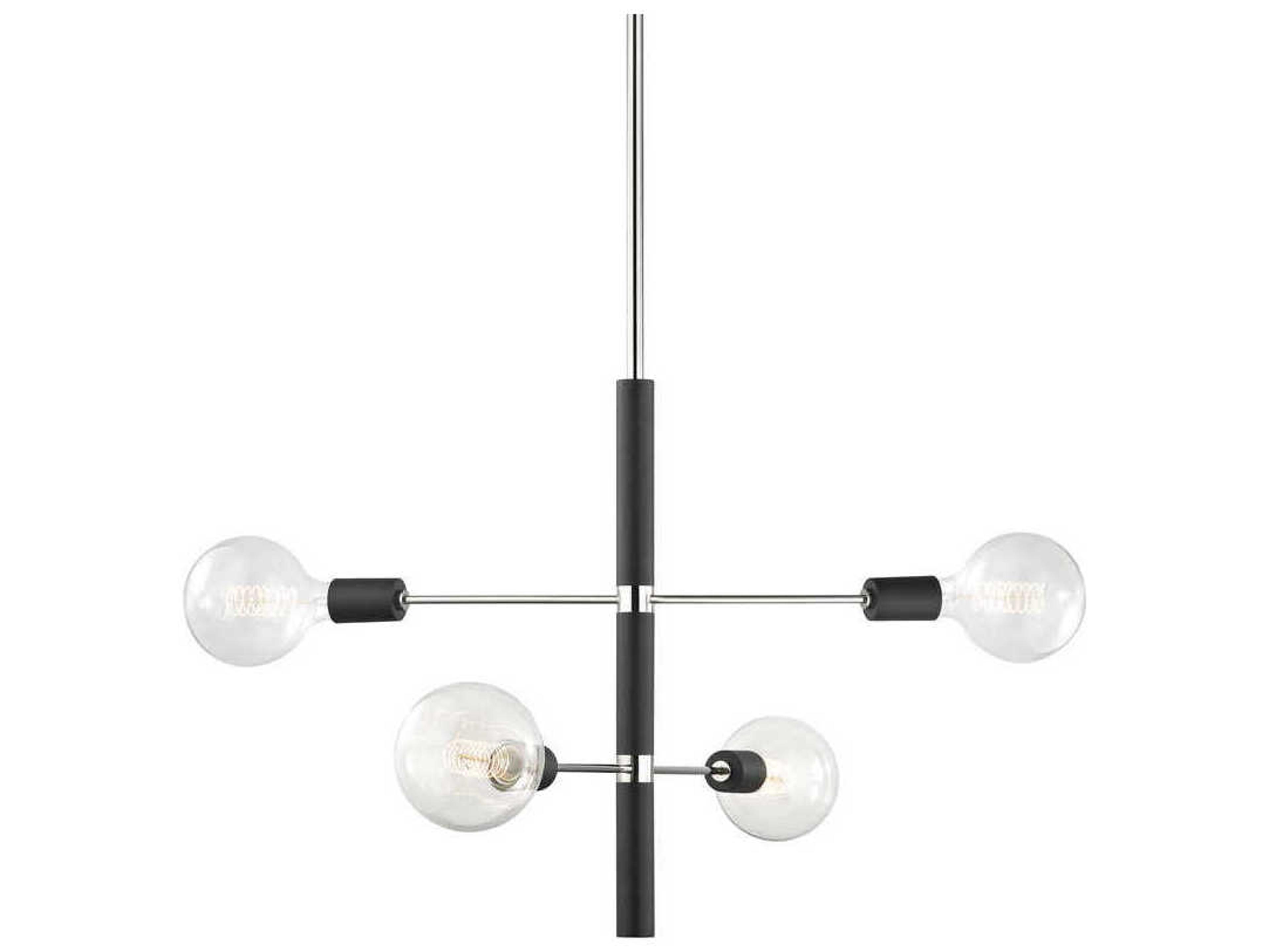 Mitzi Astrid 4-Light Polished Nickel Black Pendant