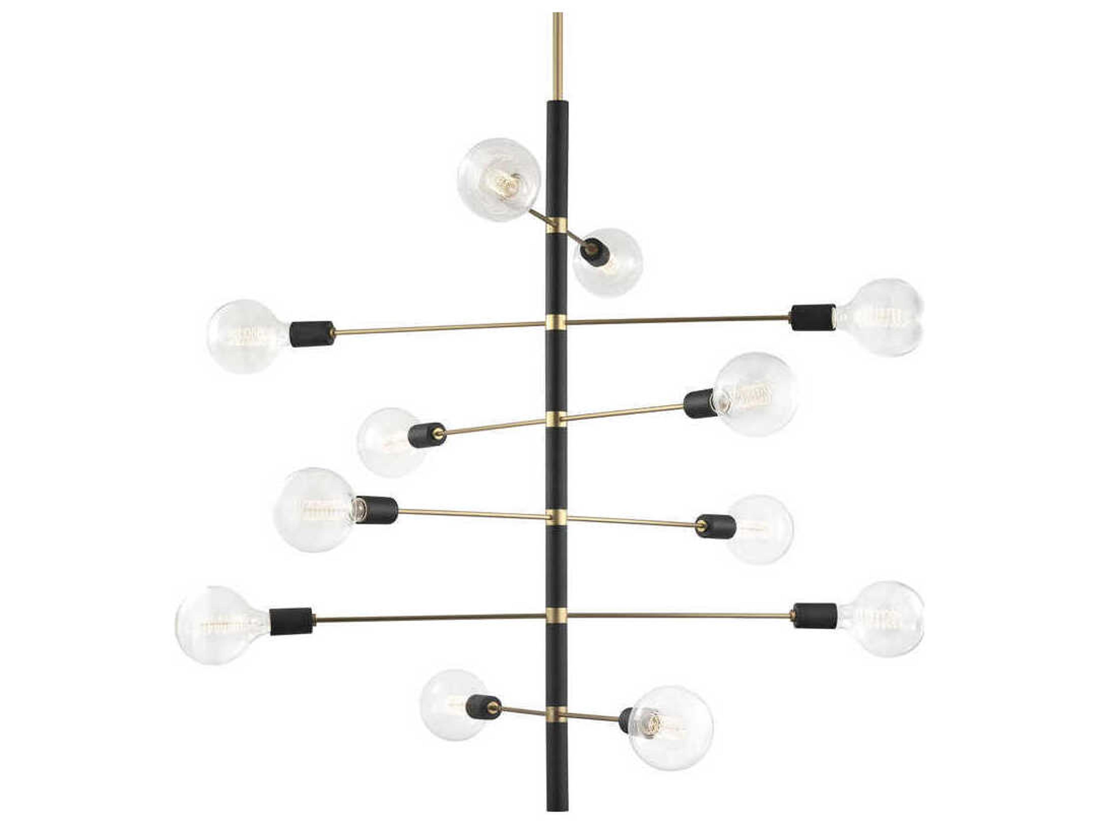 Mitzi Astrid 12-Light Aged Brass Black Pendant