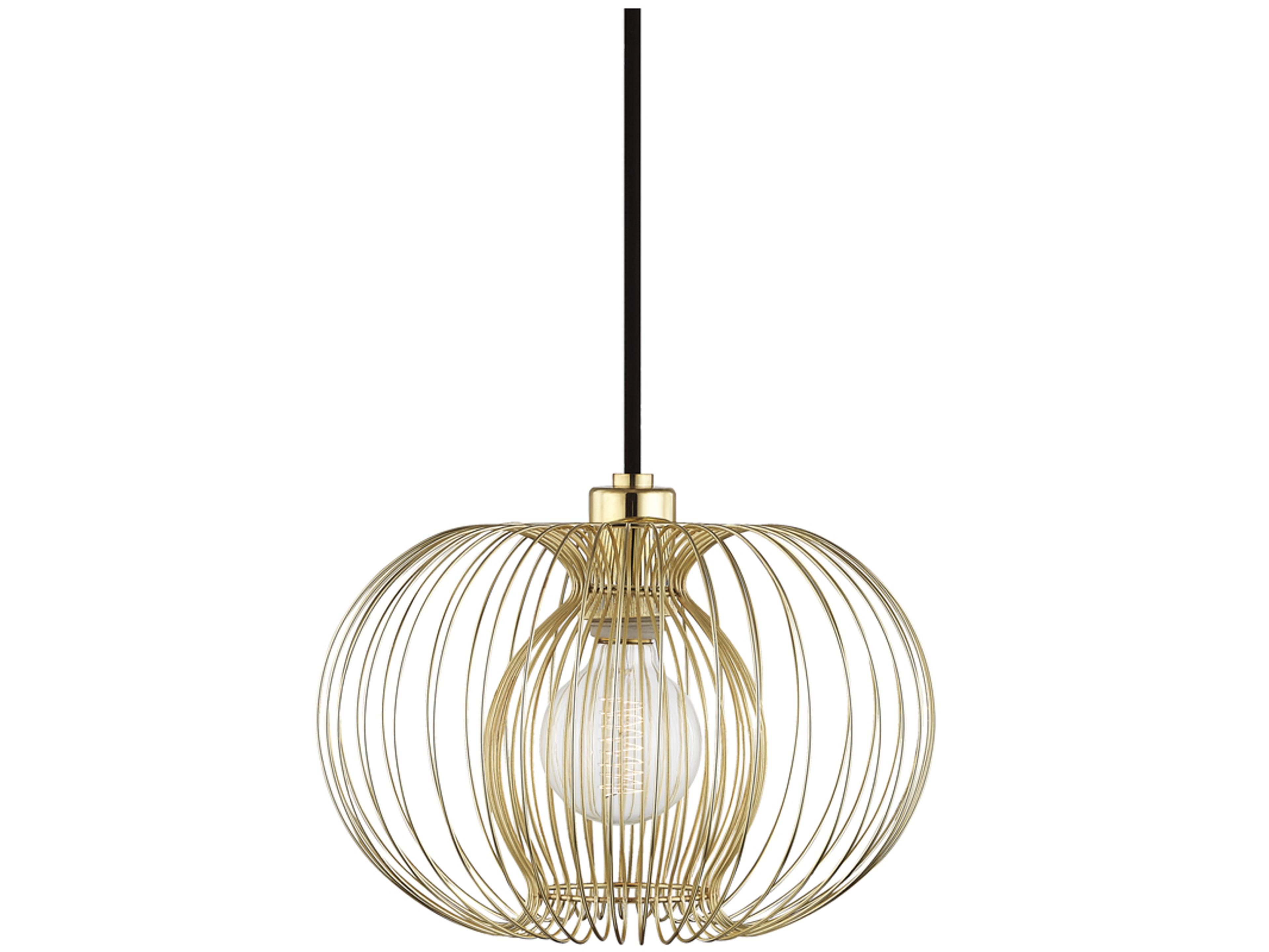 Mitzi Jasmine 1-Light Polished Brass Mini Pendant