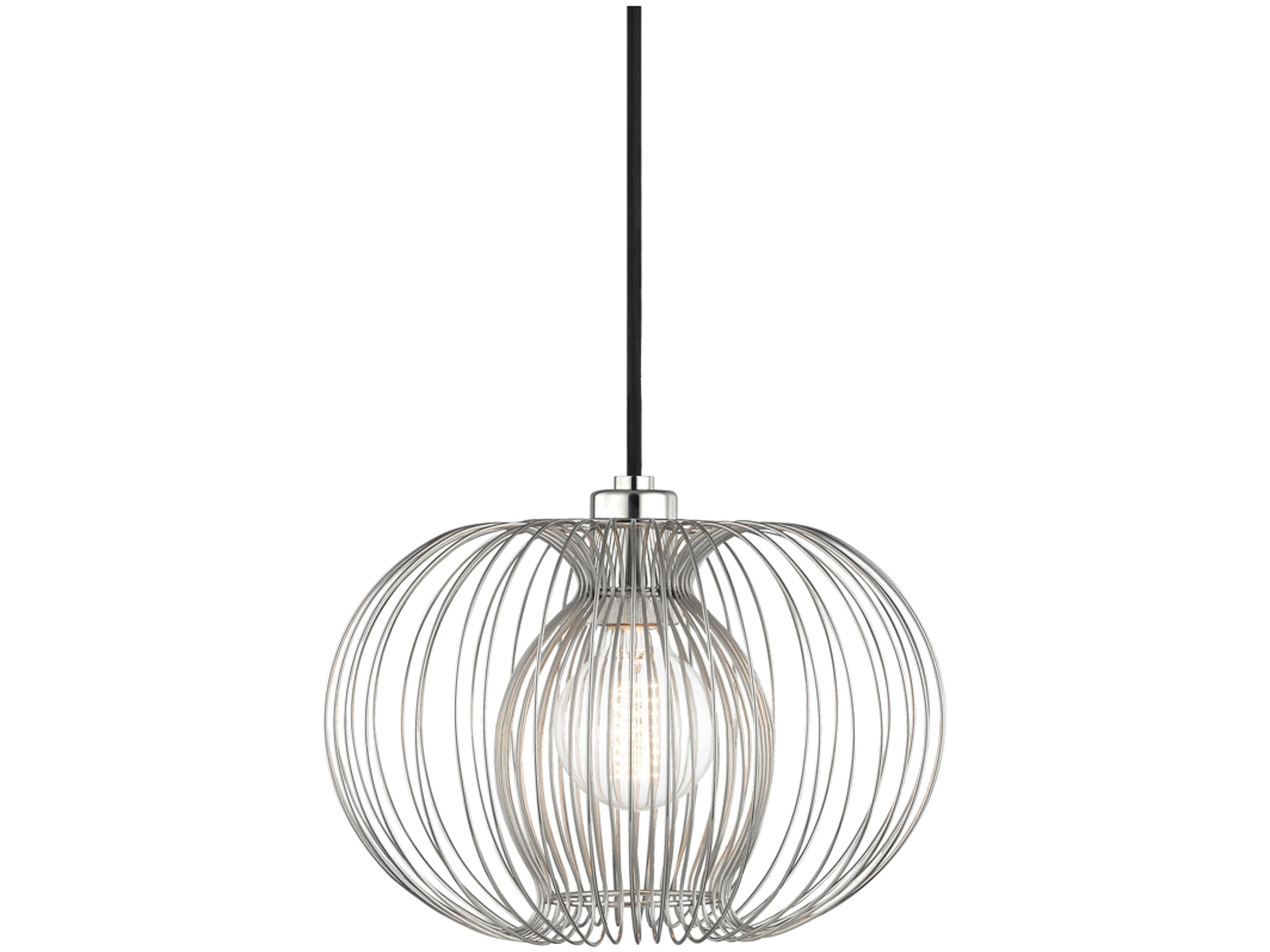 Mitzi Jasmine 1-Light Polished Nickel Mini Pendant