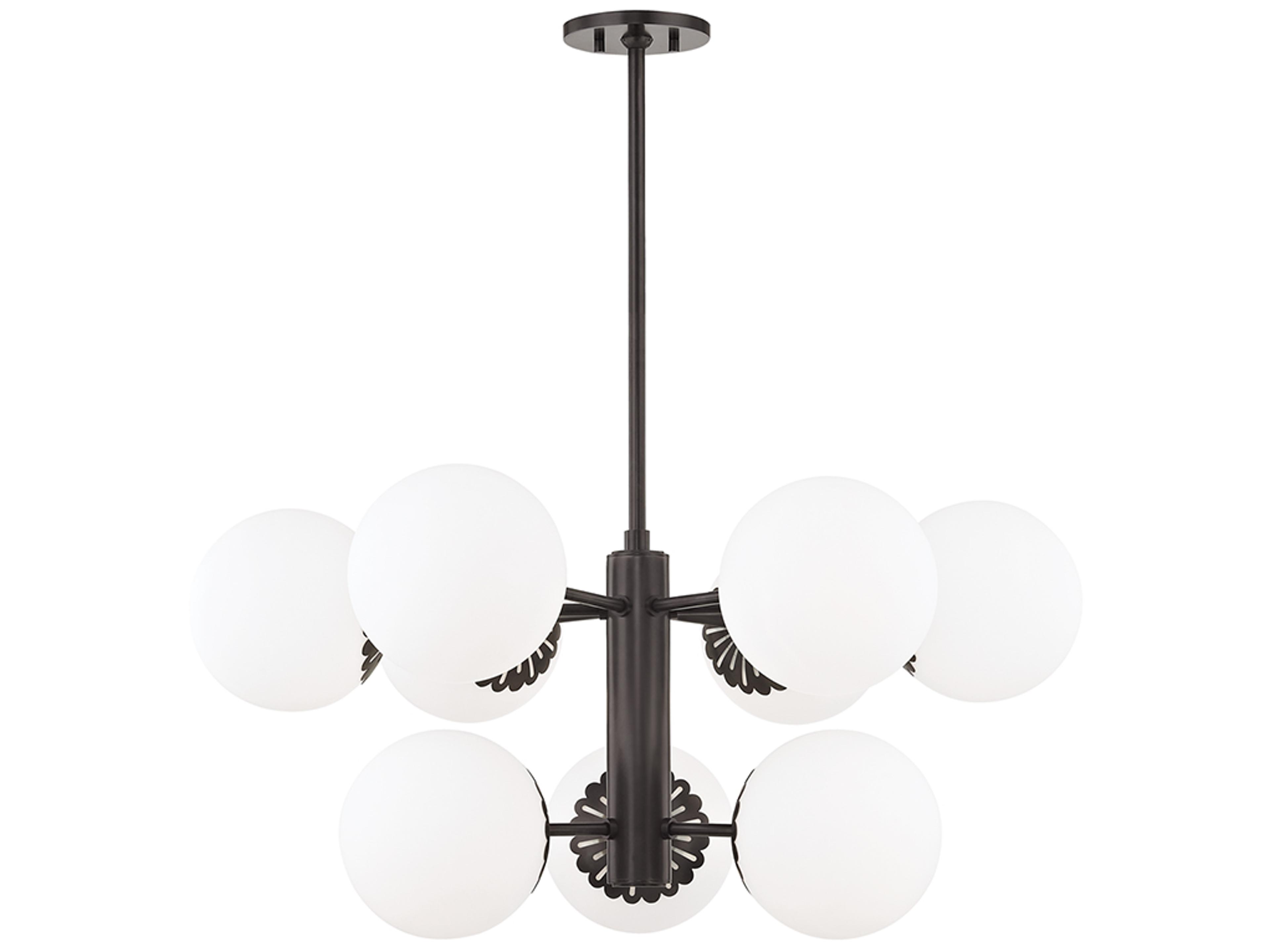 Mitzi Paige 9-Light Old Bronze Glass Globe Chandelier
