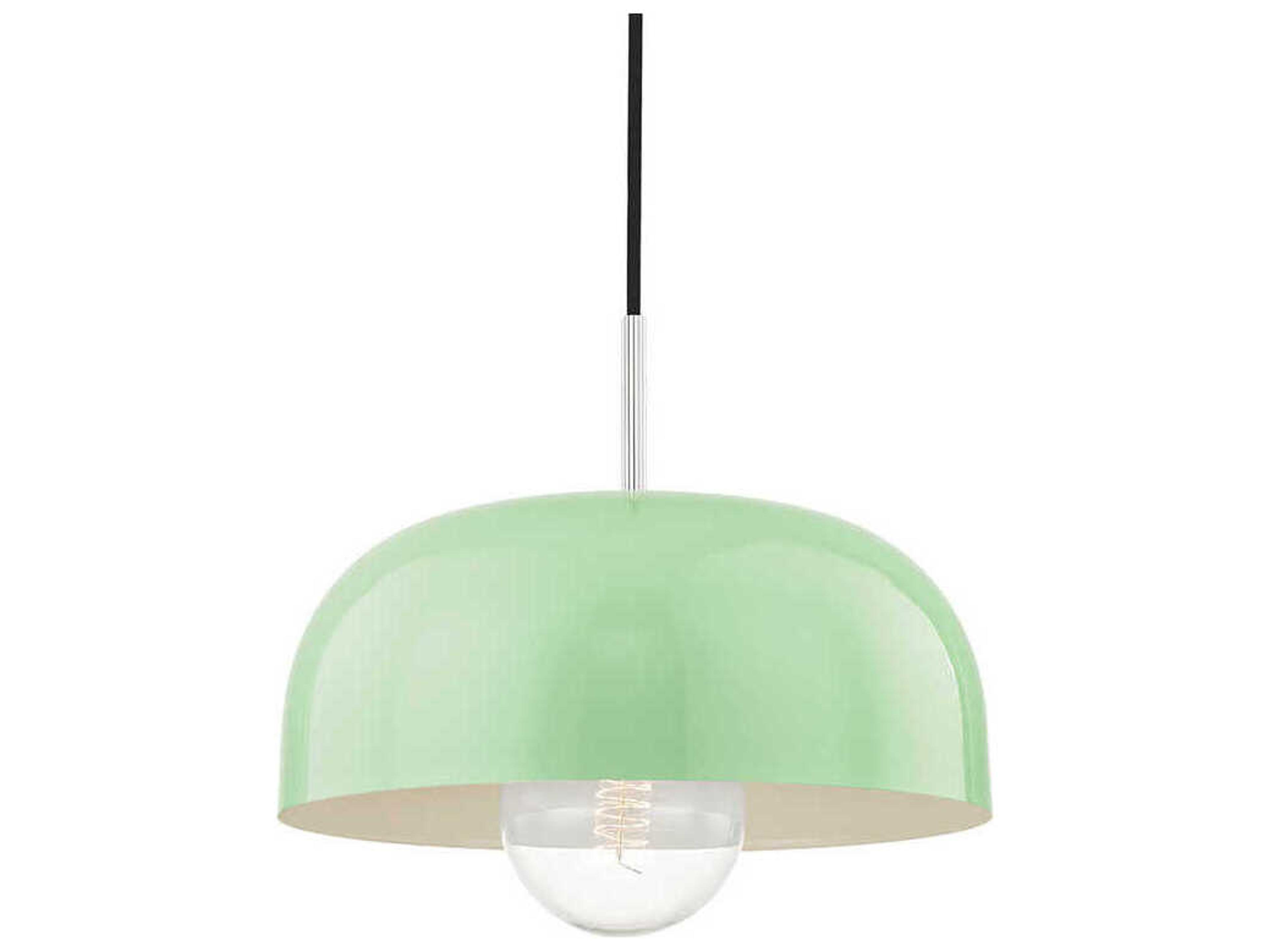 Mitzi Avery 1-Light Polished Nickel Mint Dome Pendant