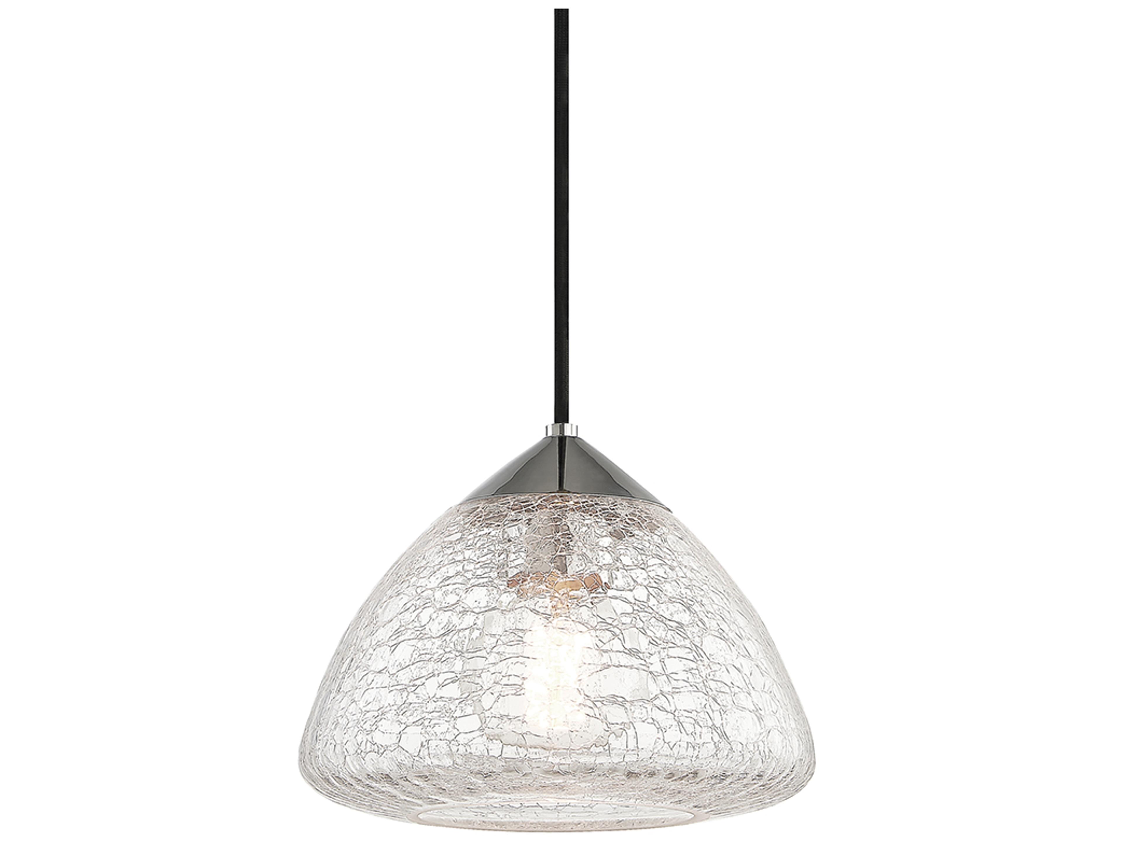 Mitzi Maya 1-Light Polished Nickel Glass Mini Pendant
