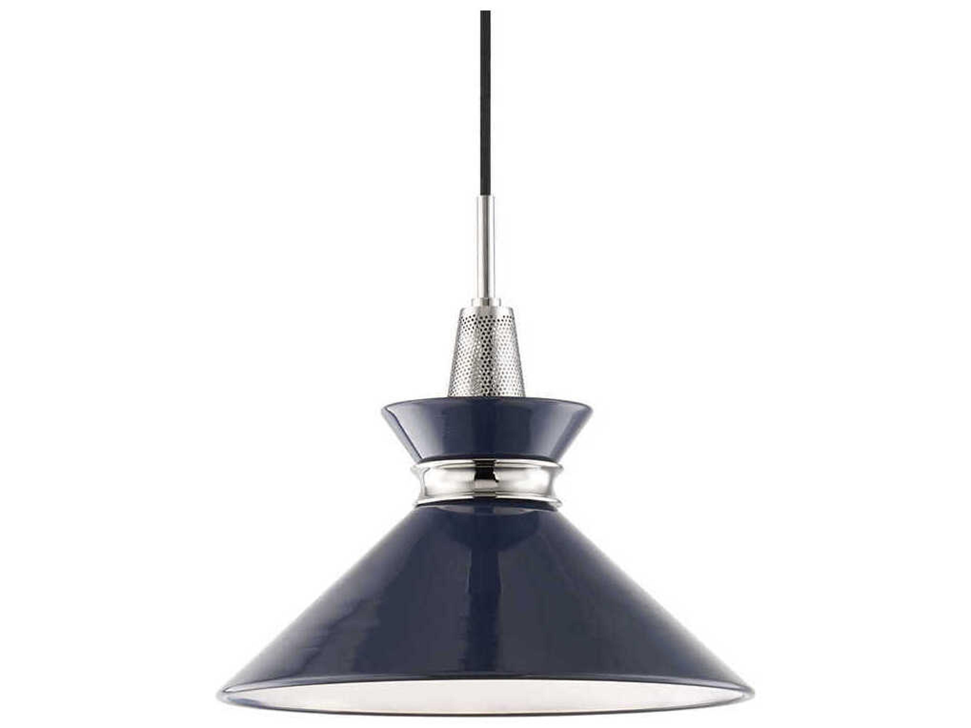 Mitzi Kiki 1-Light Polished Nickel Navy Pendant