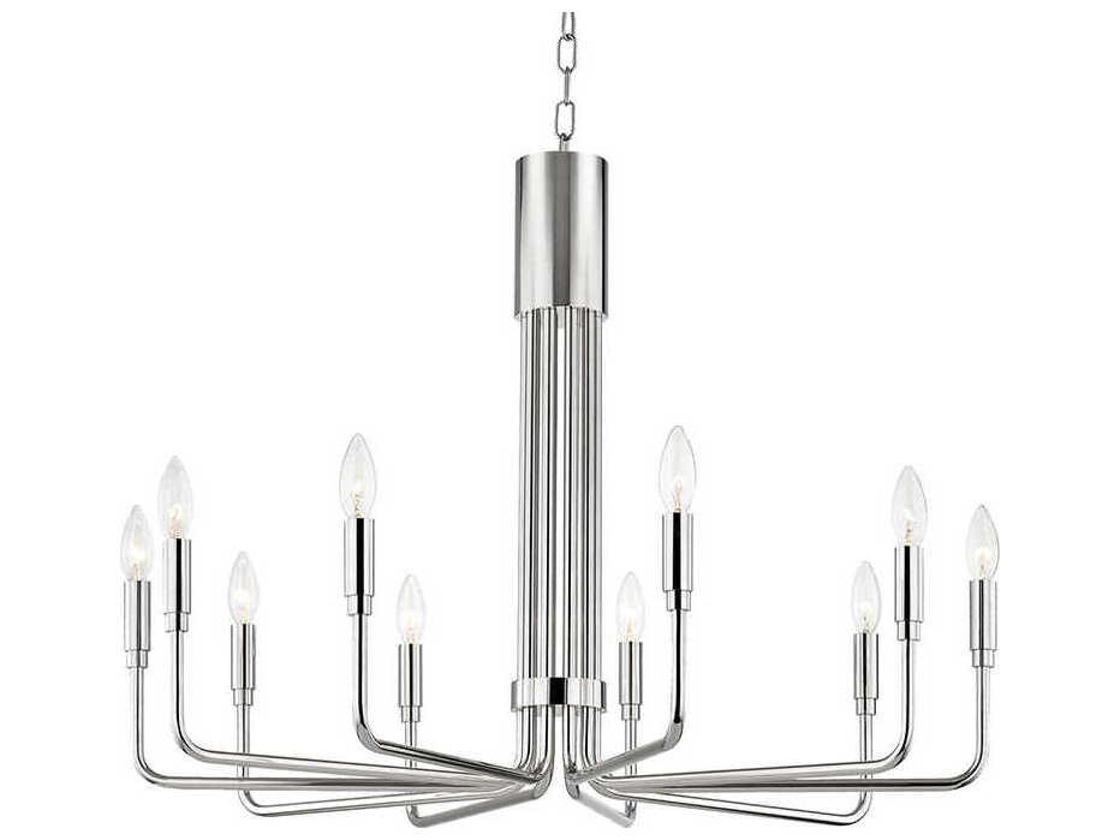 Mitzi Brigitte 10-Light Polished Nickel Candelabra Chandelier