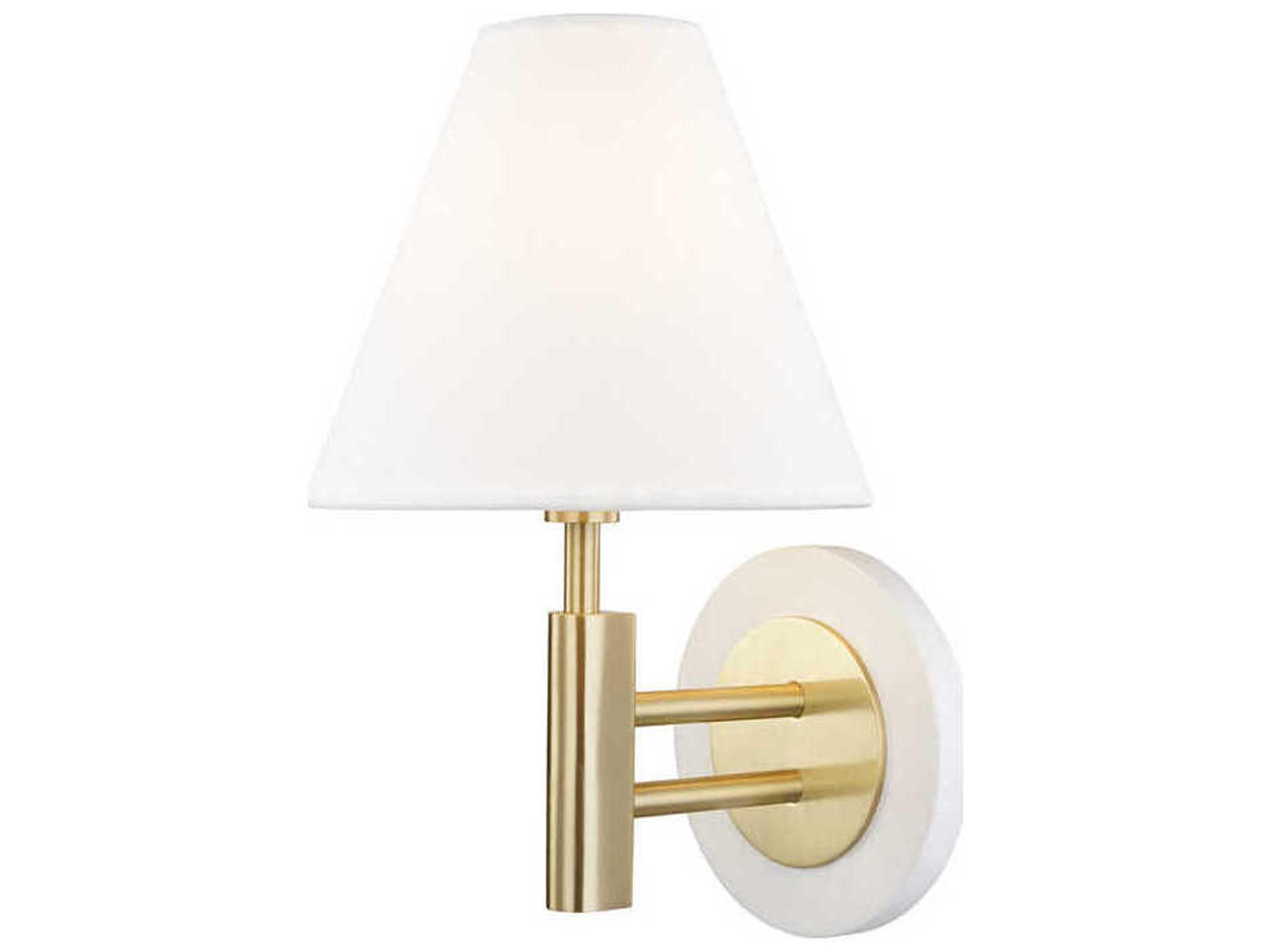 Mitzi Robbie 1-Light Aged Brass Soft Off White Wall Sconce