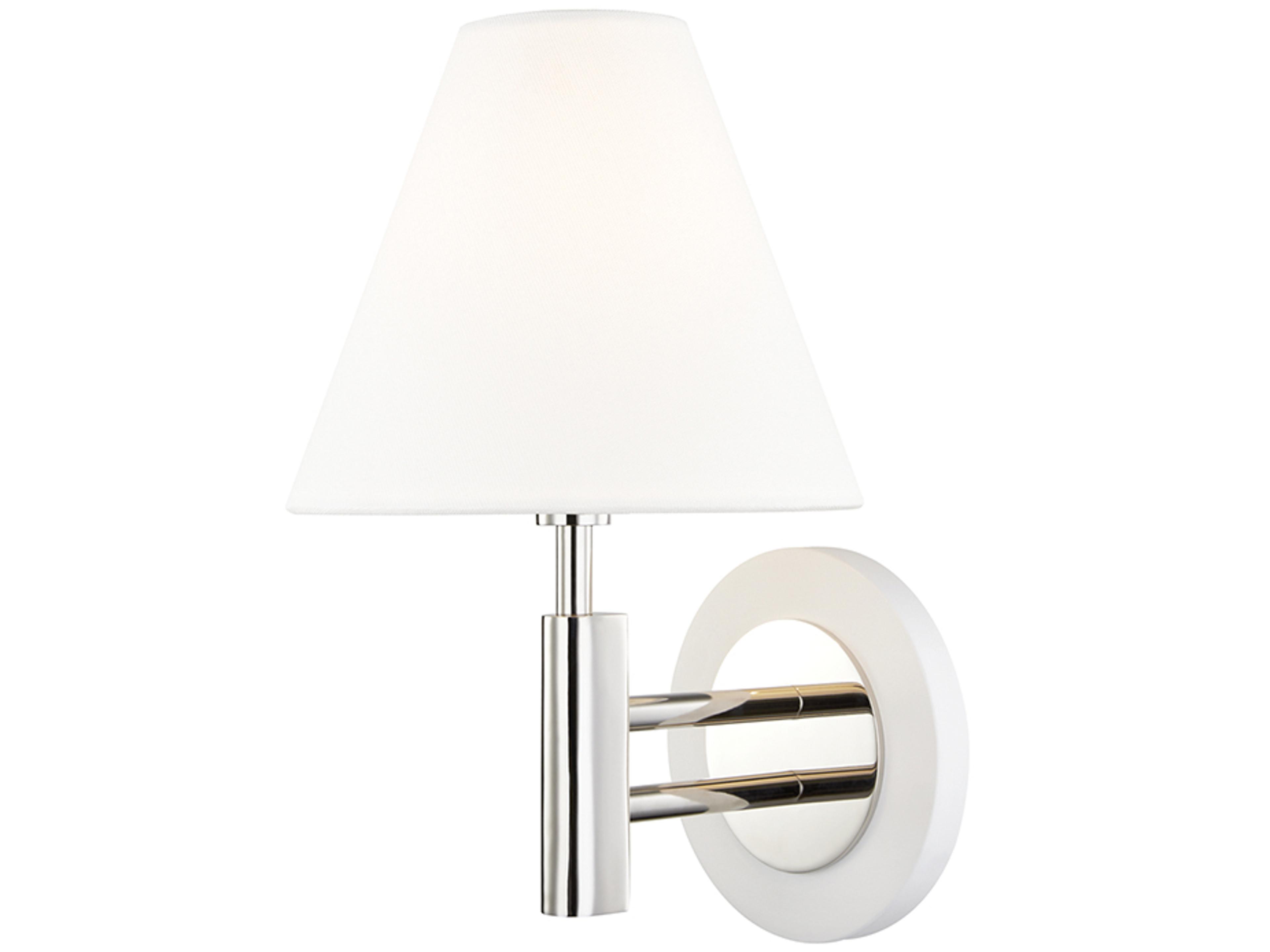 Mitzi Robbie 1-Light Polished Nickel White Wall Sconce