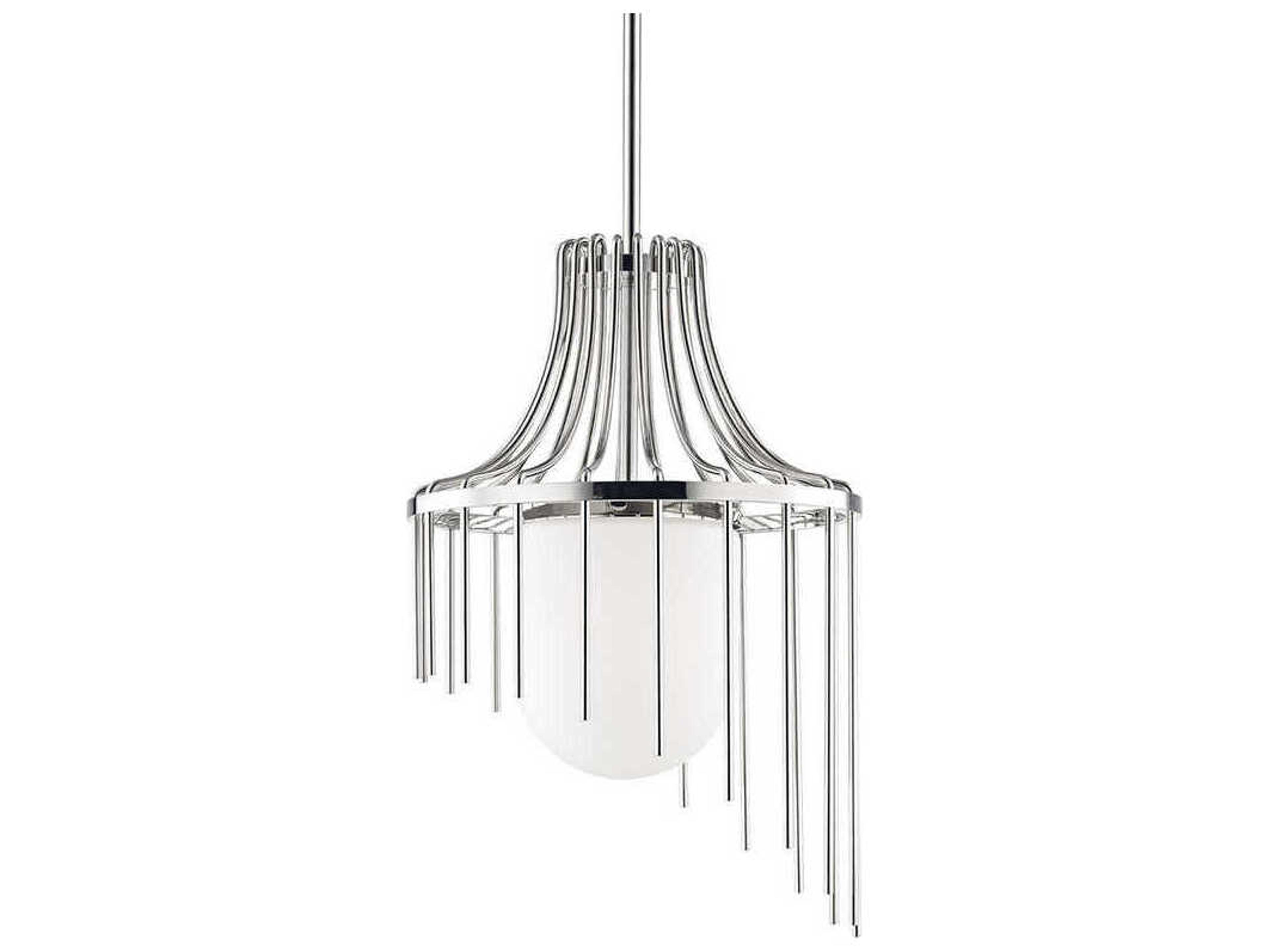 Mitzi Kylie 1-Light Polished Nickel Glass Pendant