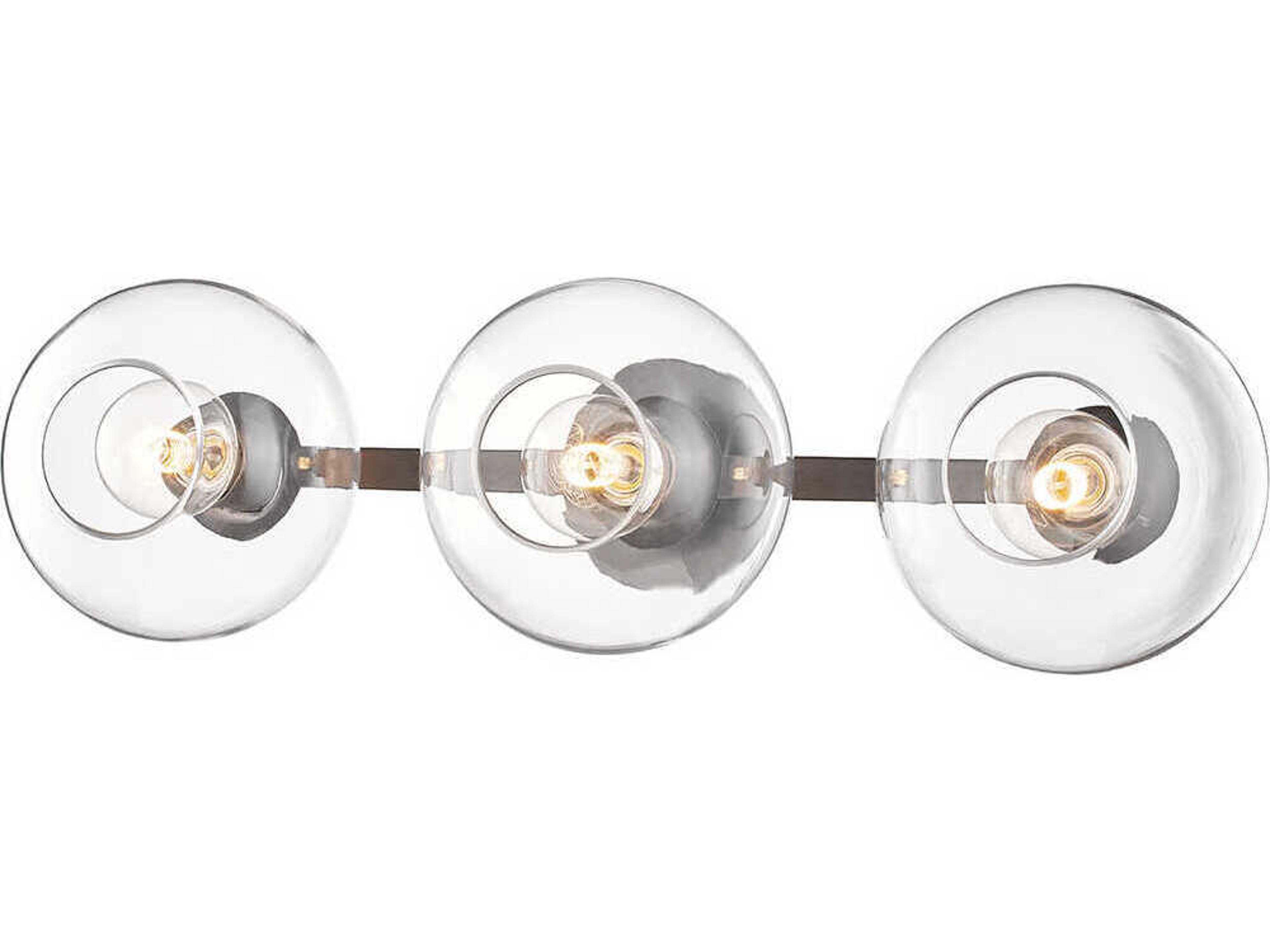 Mitzi Margot 3-Light Old Bronze Glass Vanity Light