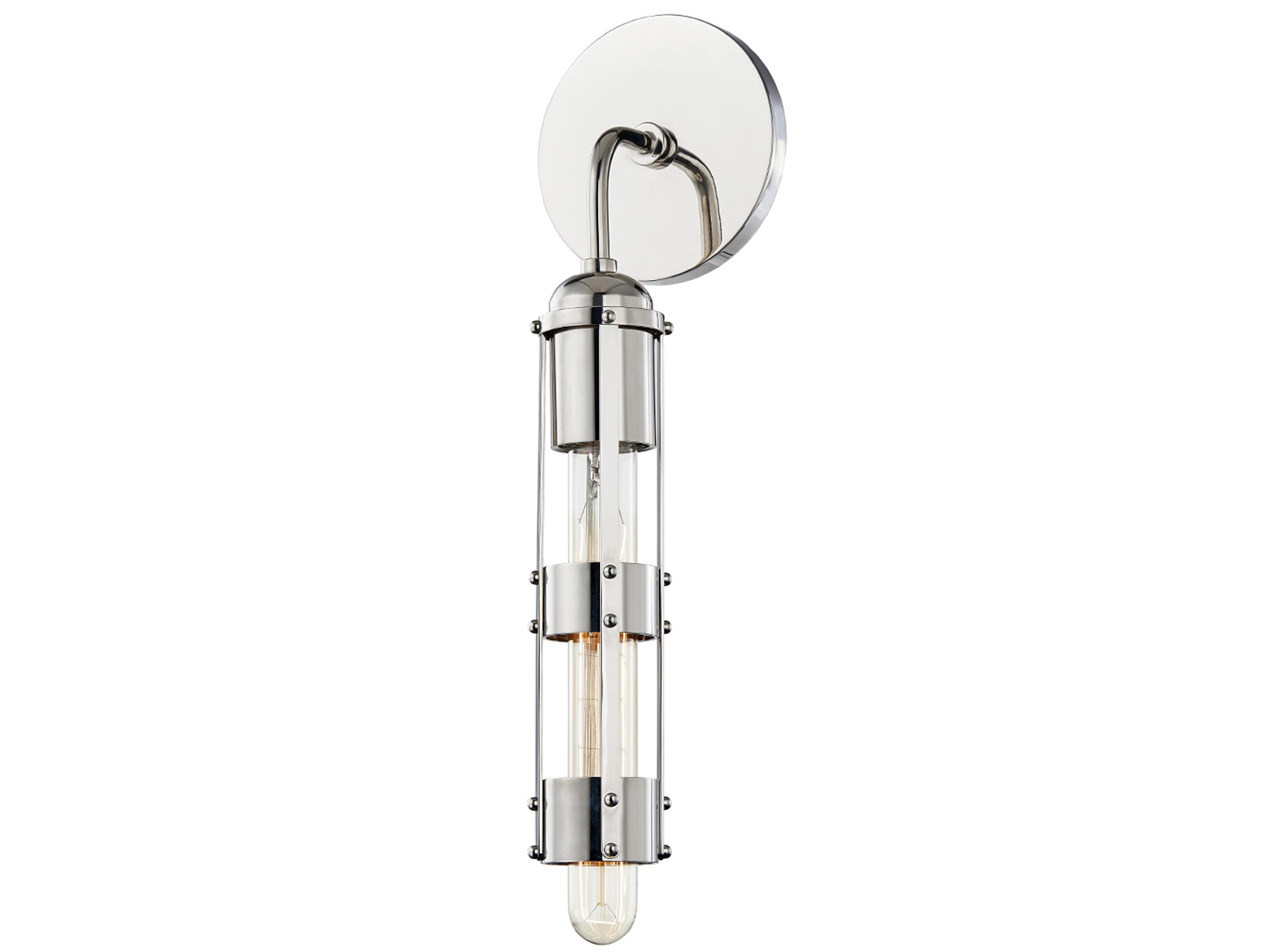 Mitzi Violet 1-Light Polished Nickel Wall Sconce
