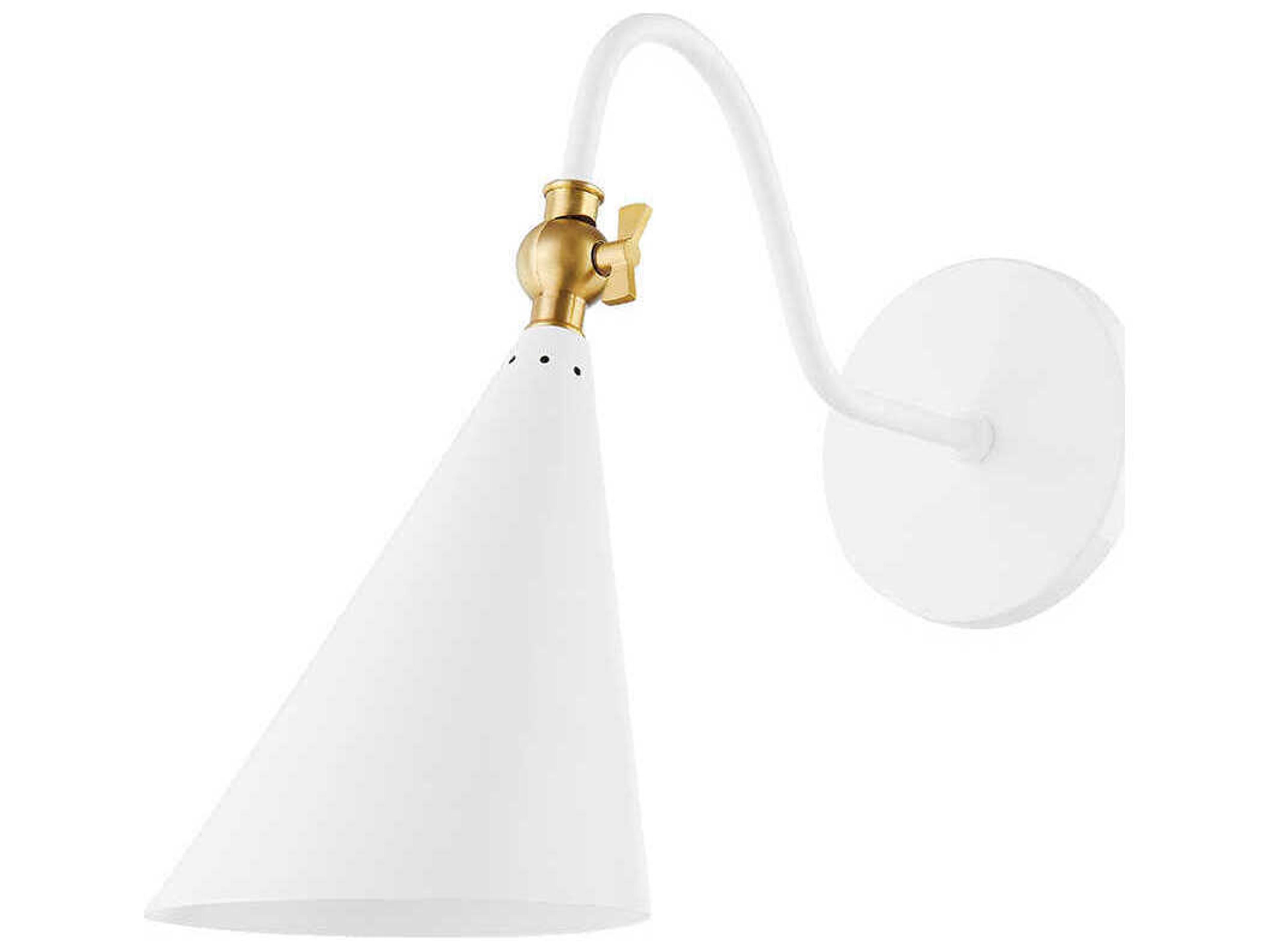 Lupe 1-Light Aged Brass Soft White Wall Sconce