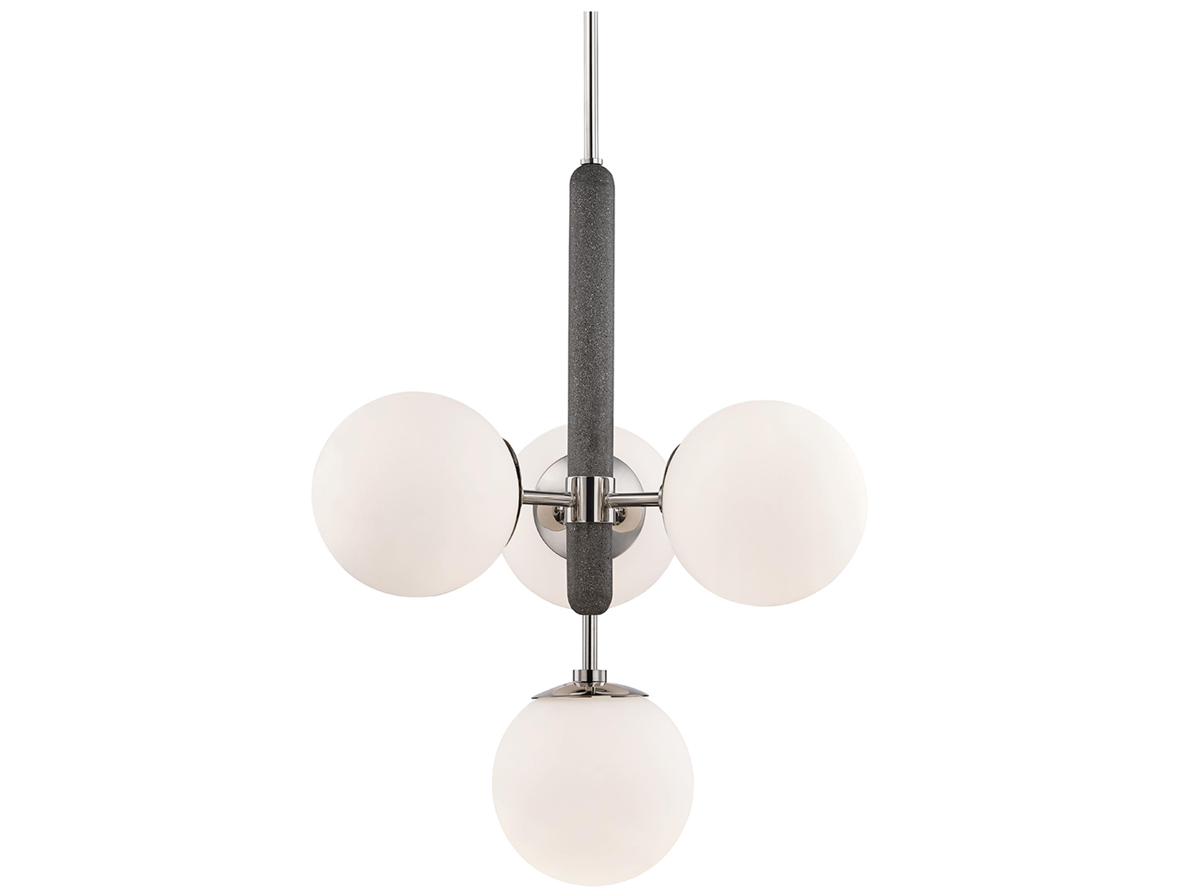 Mitzi Brielle 4-Light Polished Nickel Glass Globe Pendant