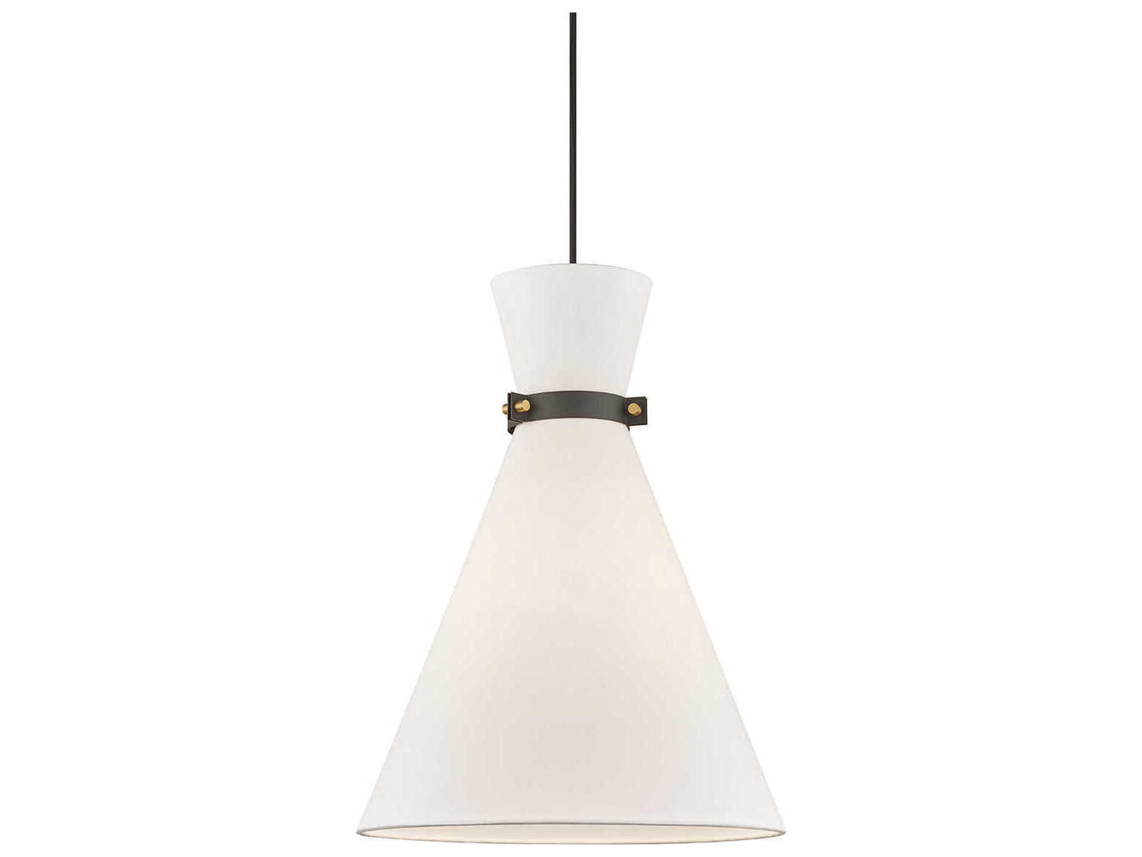 Mitzi Julia 1-Light Aged Brass Black Pendant