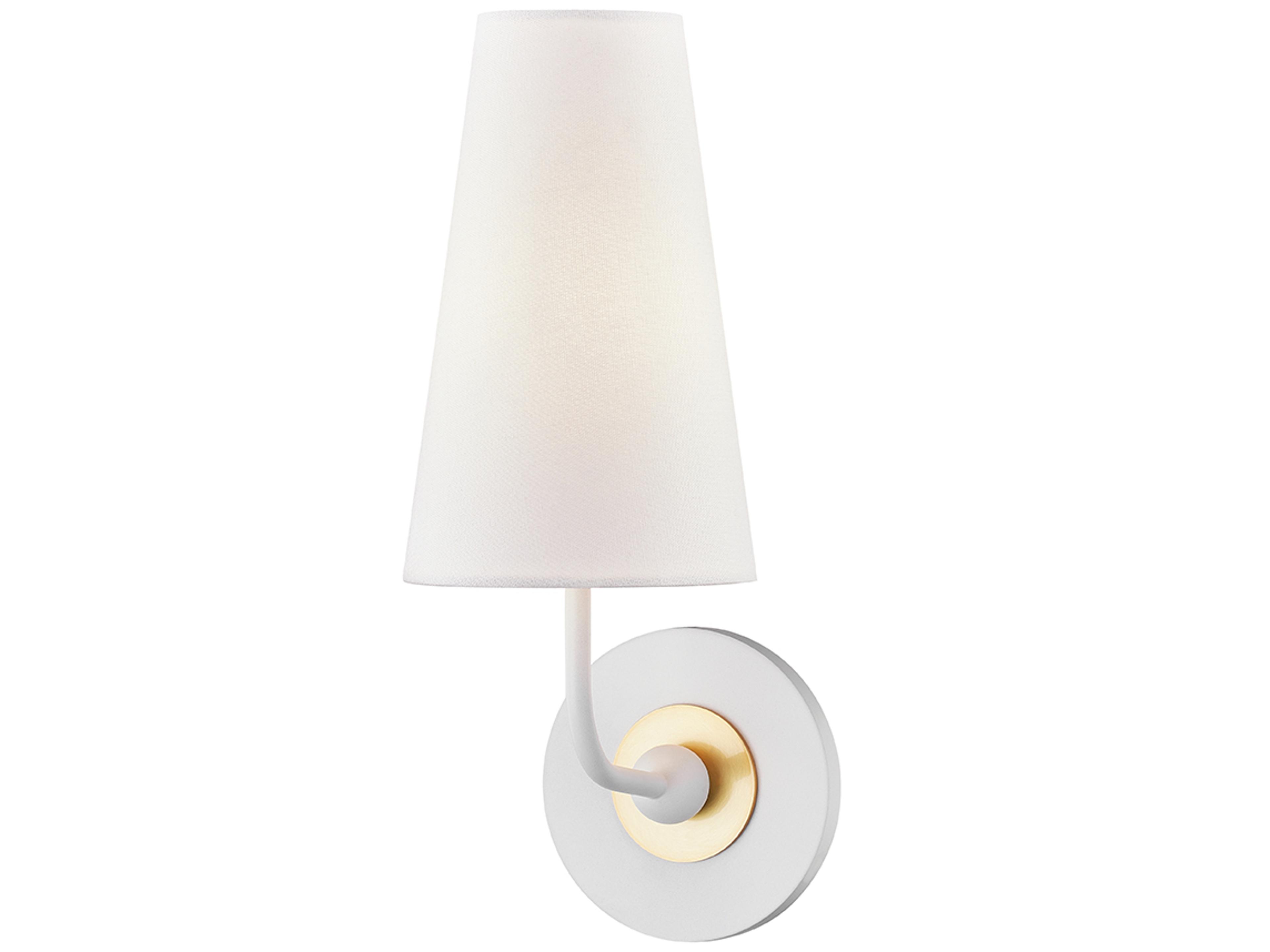 Mitzi Merri 1-Light Aged Brass Soft Off White Wall Sconce