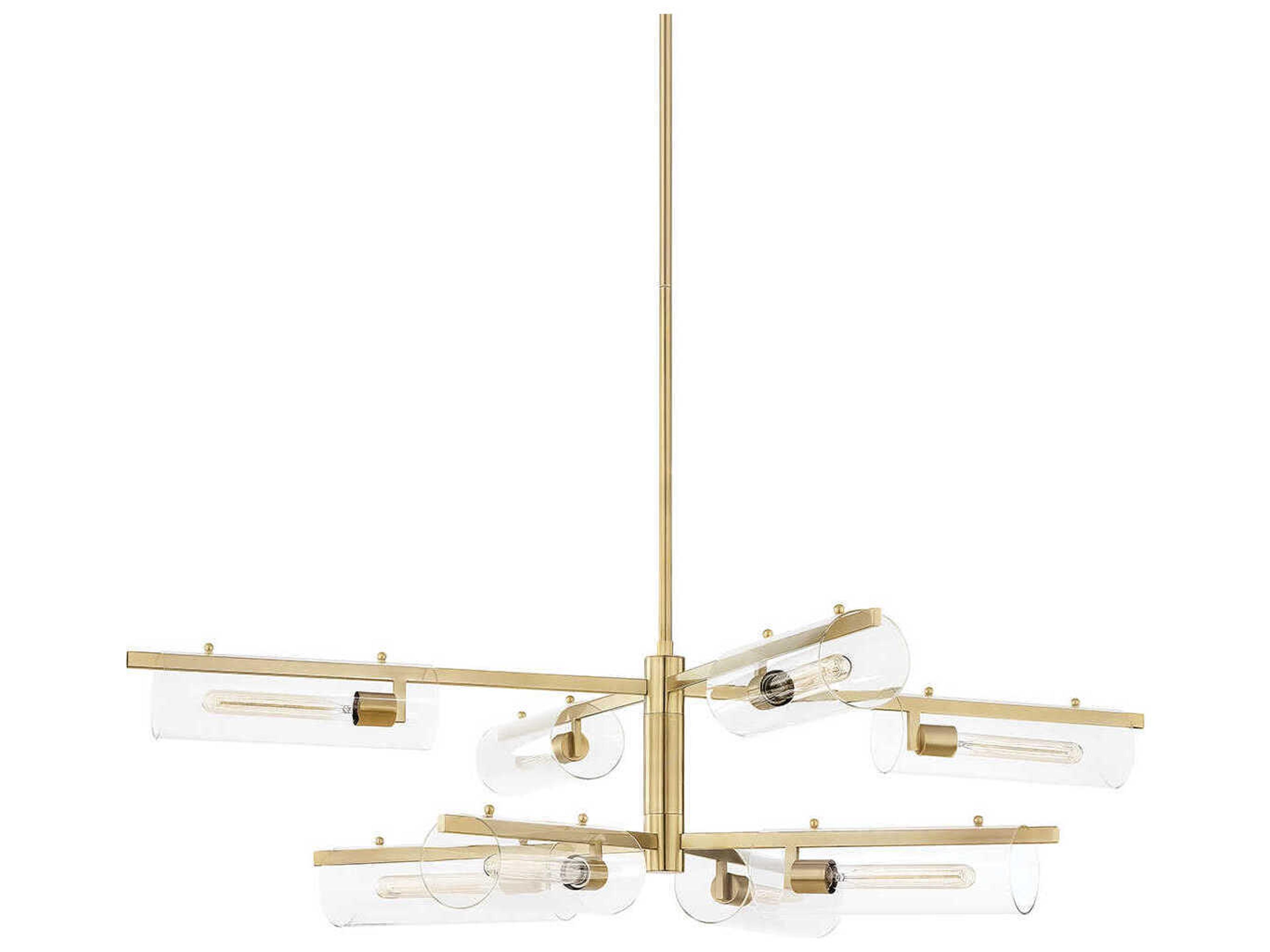 Mitzi Ariel 8-Light Aged Brass Tiered Chandelier