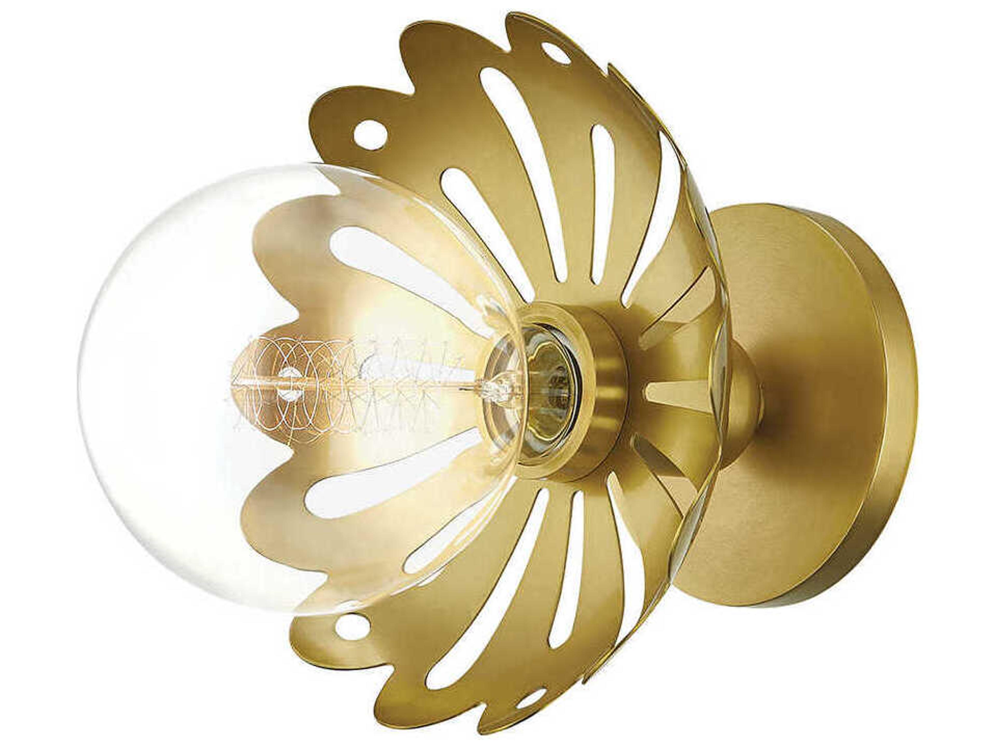 Mitzi Alyssa 1-Light Aged Brass Wall Sconce