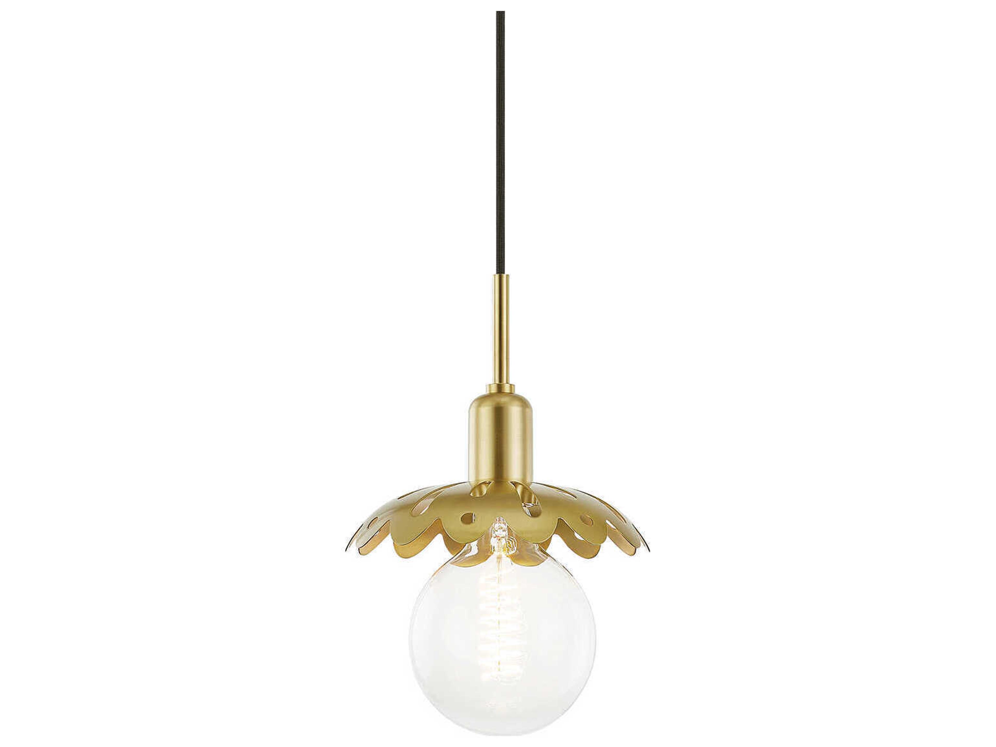 Mitzi Alyssa 1-Light Aged Brass Mini Pendant