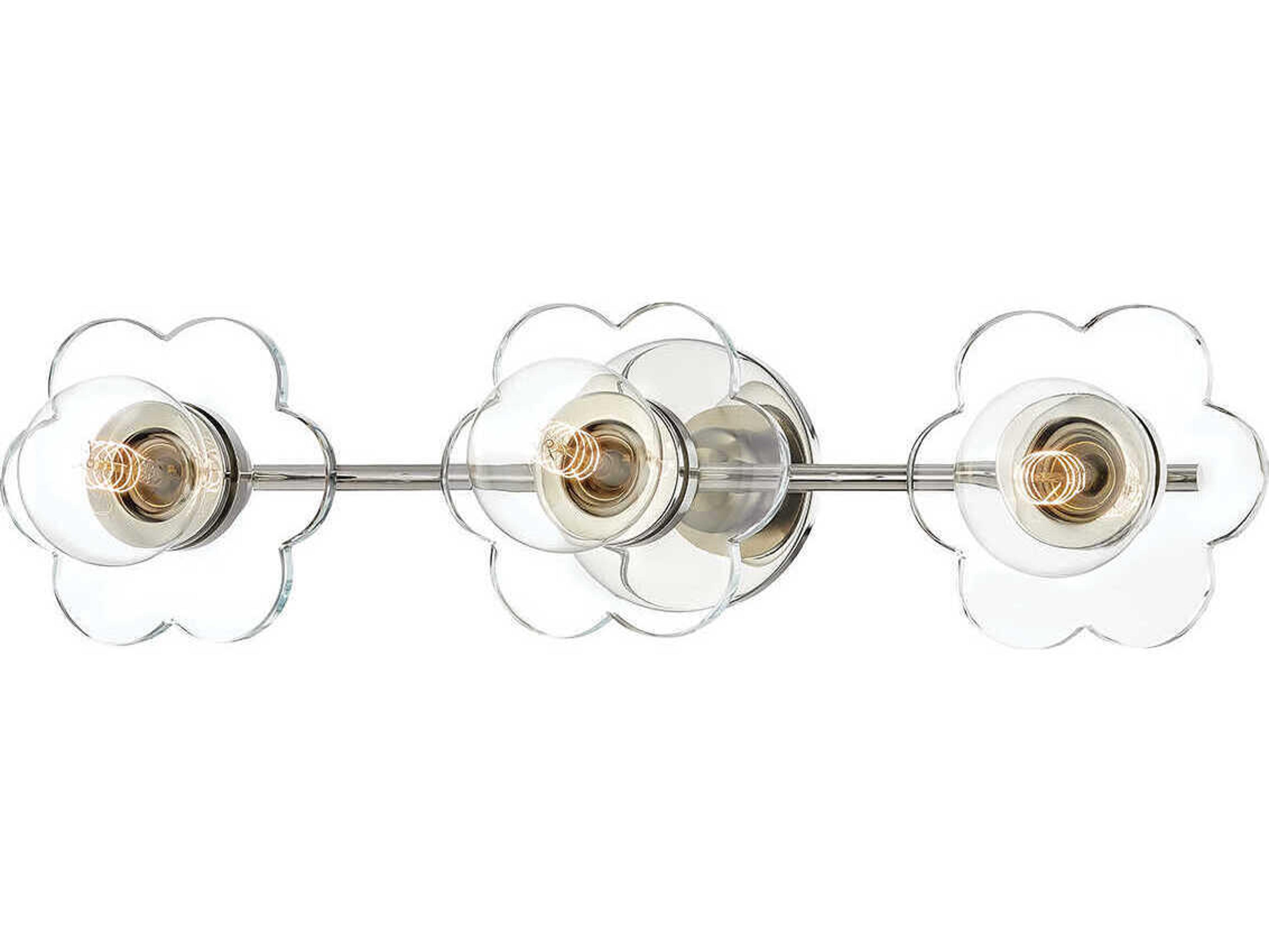Mitzi Alexa 3-Light Polished Nickel Crystal Vanity Light