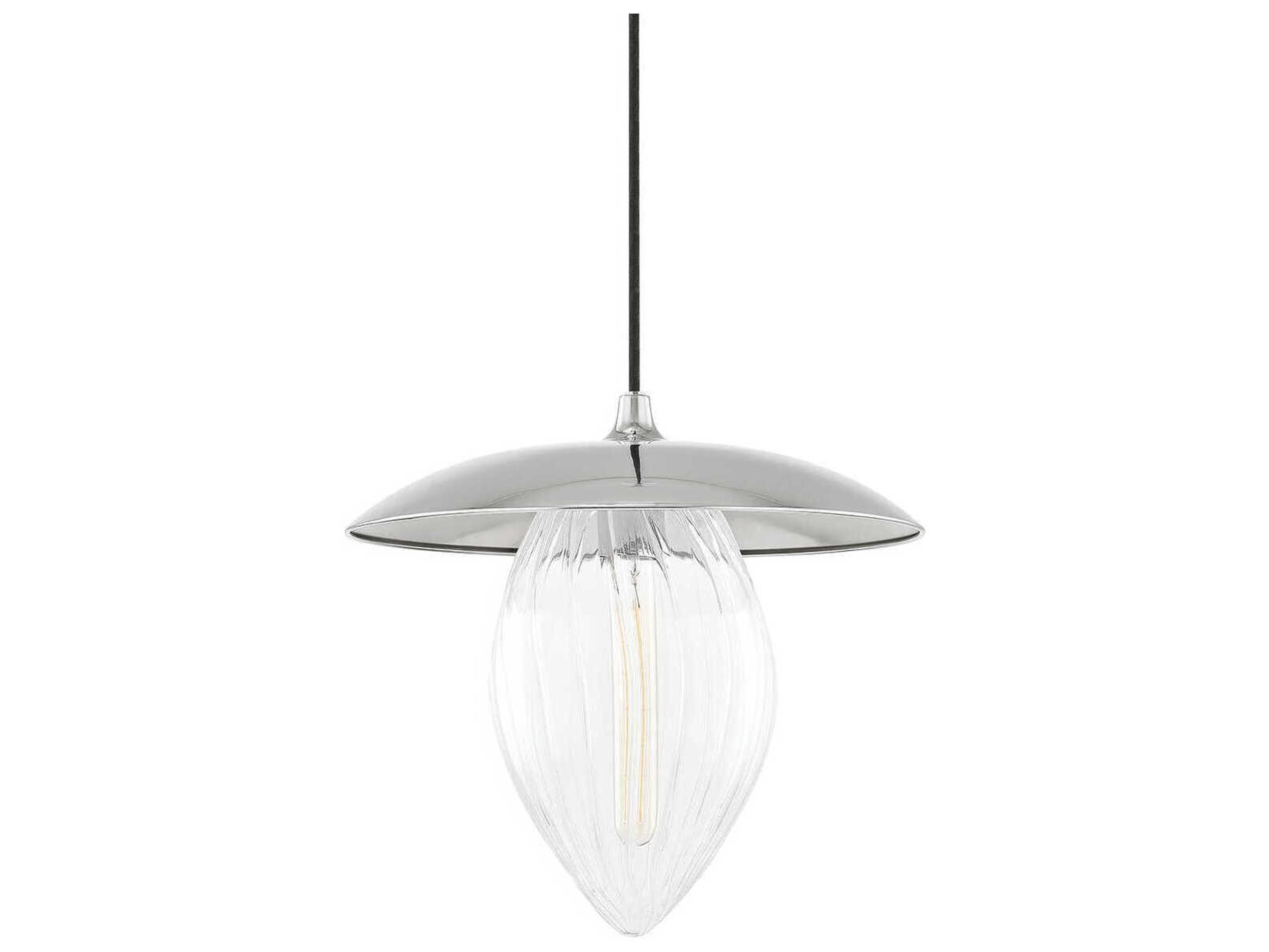 Mitzi Lana 1-Light Polished Nickel Glass Pendant