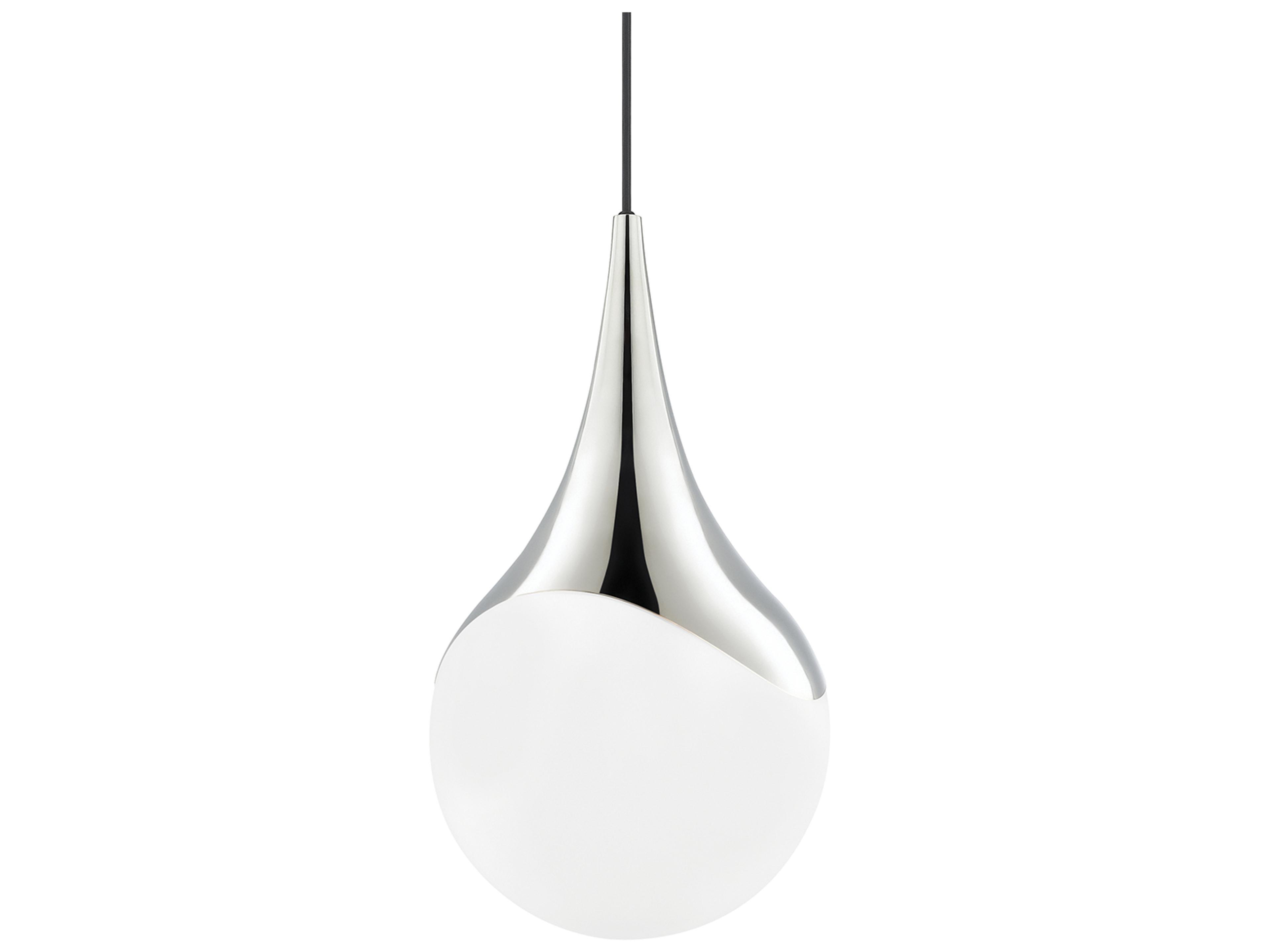 Mitzi Ariana 1-Light Polished Nickel Glass Globe Mini Pendant