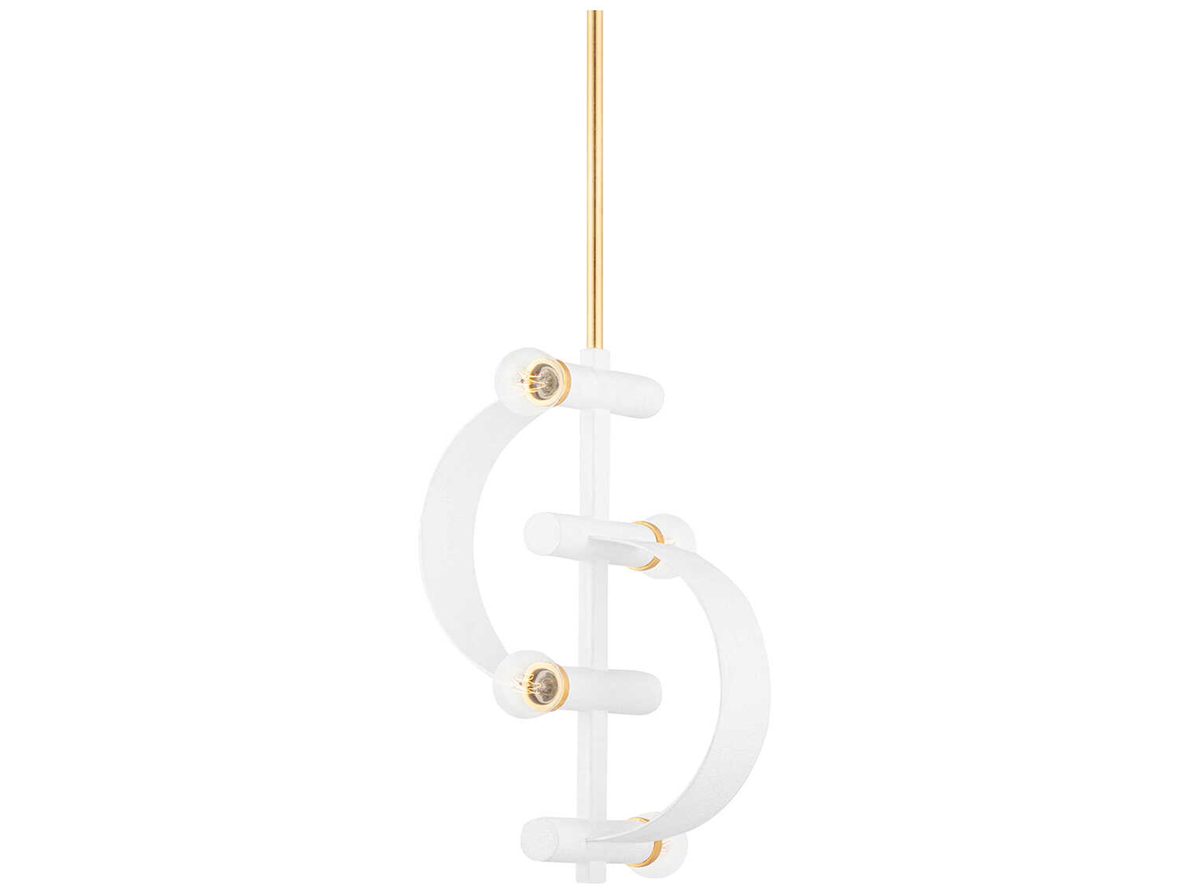 Mitzi Maddie 4-Light Gold Leaf White Mini Pendant