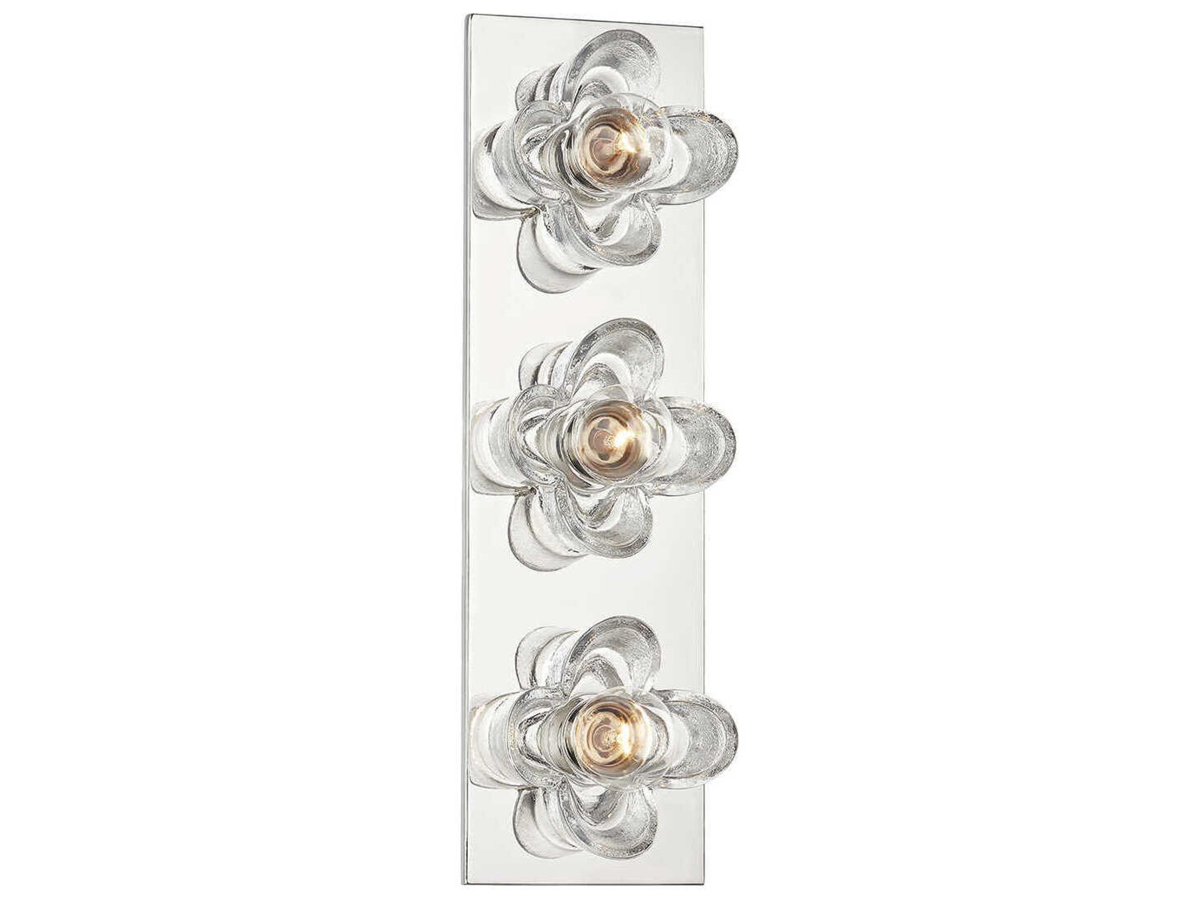 Mitzi Shea 3-Light Polished Nickel Glass Vanity Light