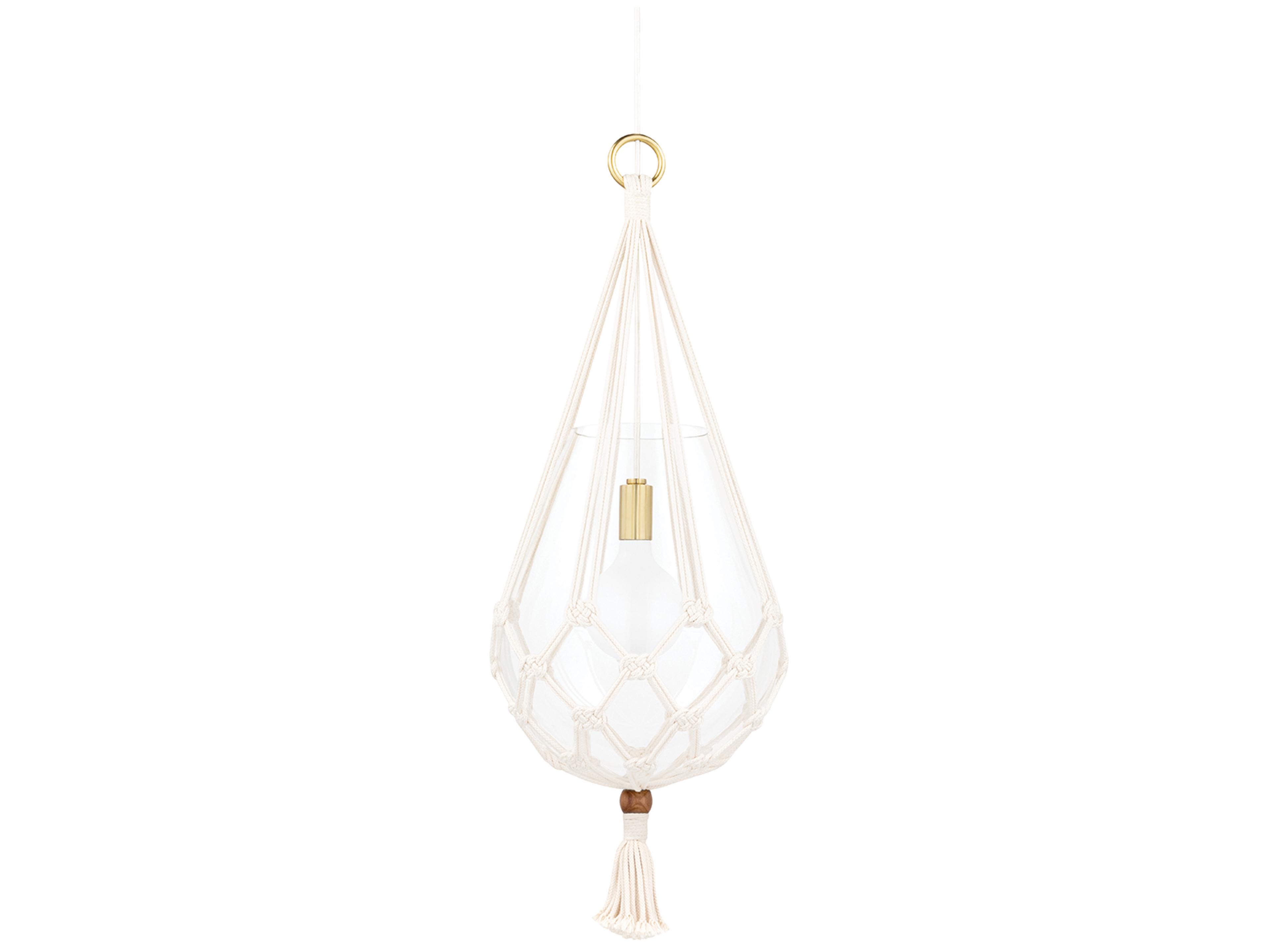 Mitzi Tessa 1-Light Aged Brass Glass Geometric Pendant