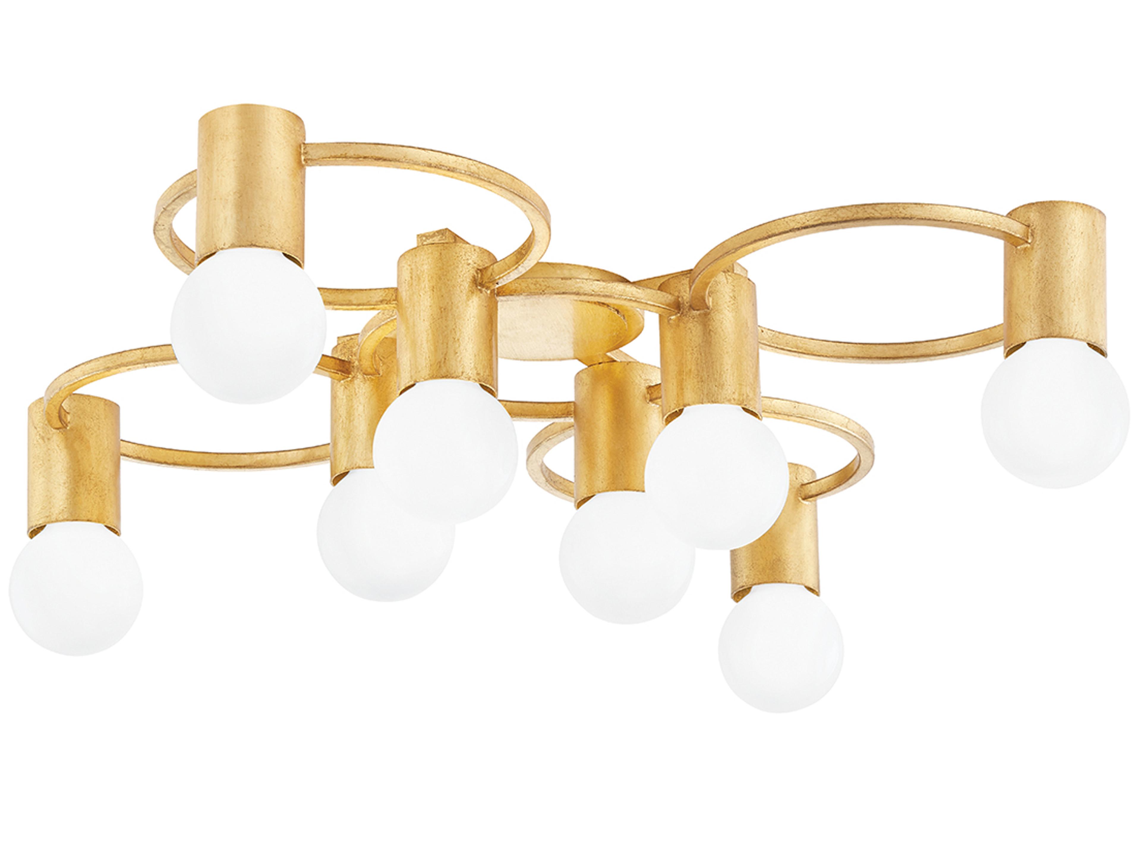 Mitzi Hope 8-Light Gold Leaf Flush Mount