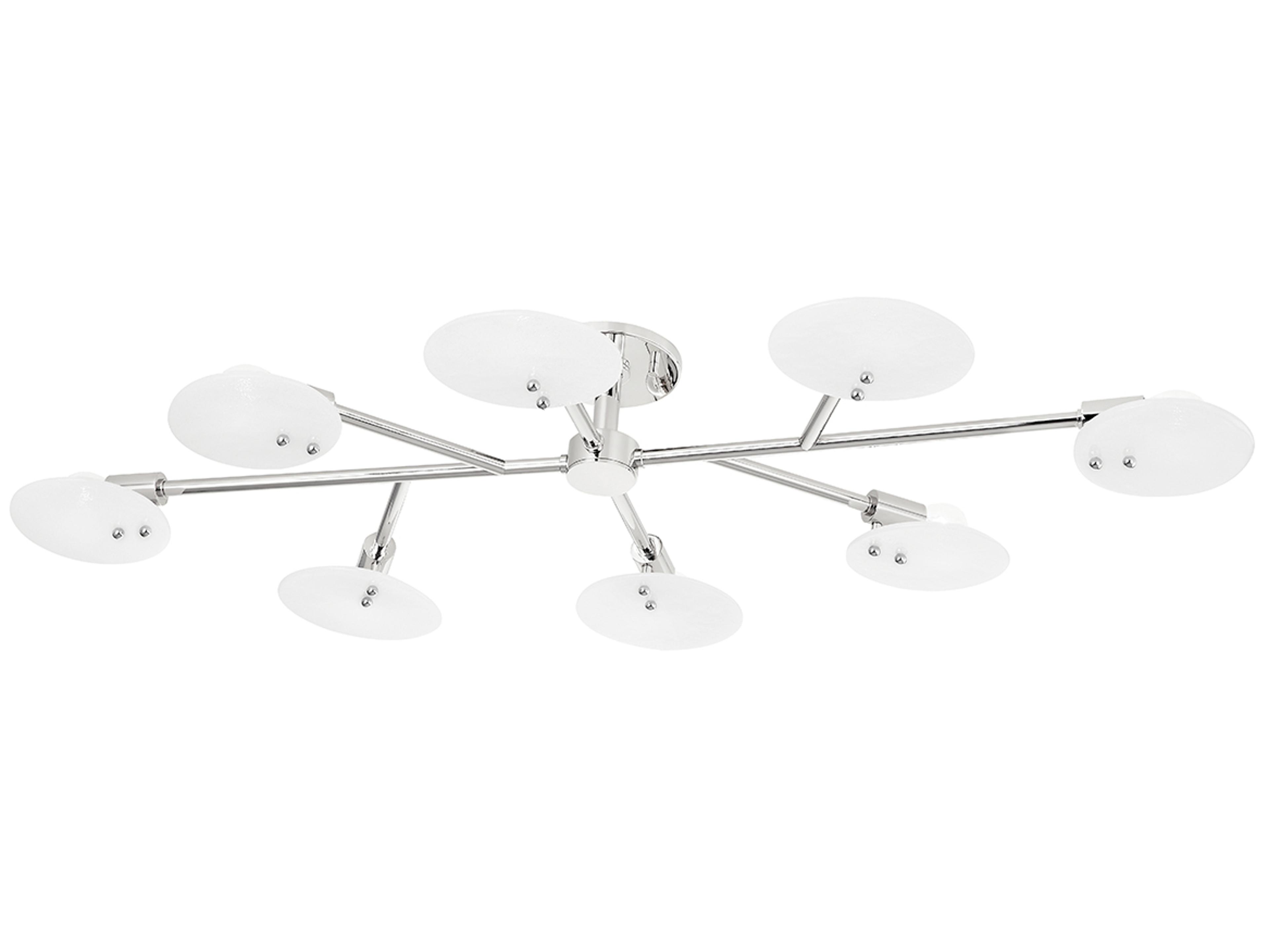 Mitzi Giselle 8-Light Polished Nickel Glass Semi Flush Mount
