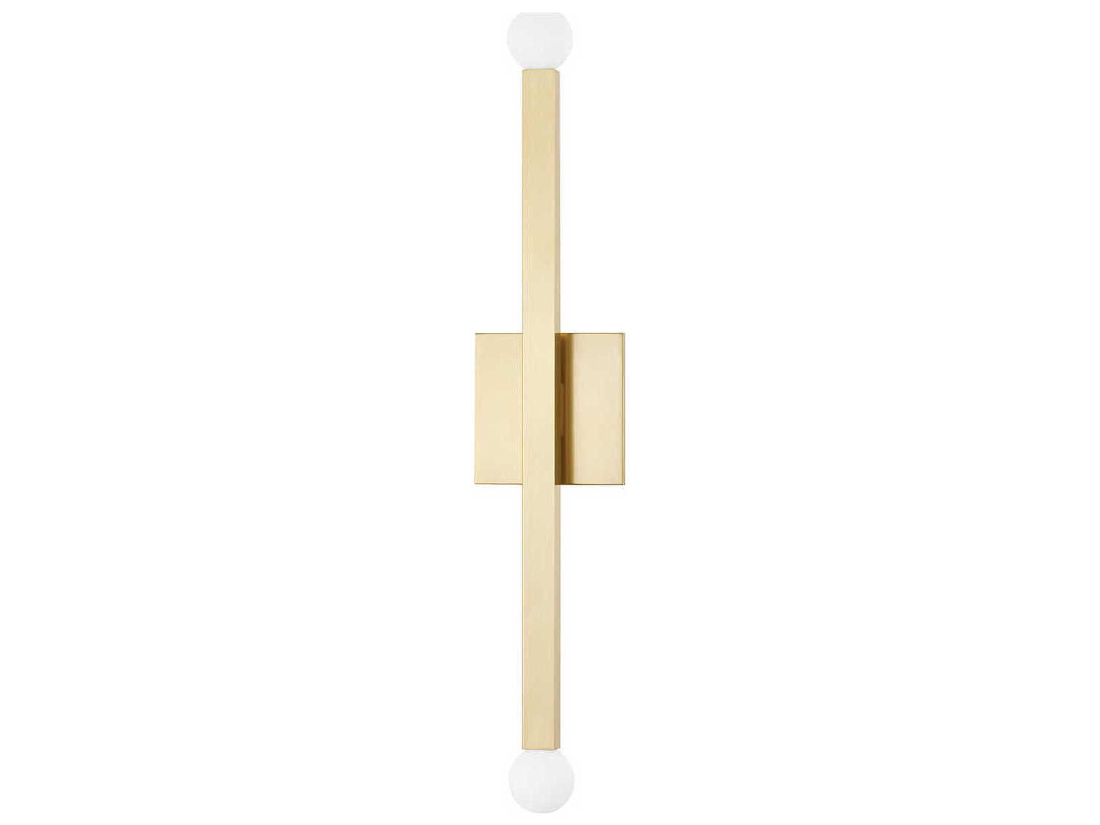 Mitzi Dona 2-Light Aged Brass Black Wall Sconce