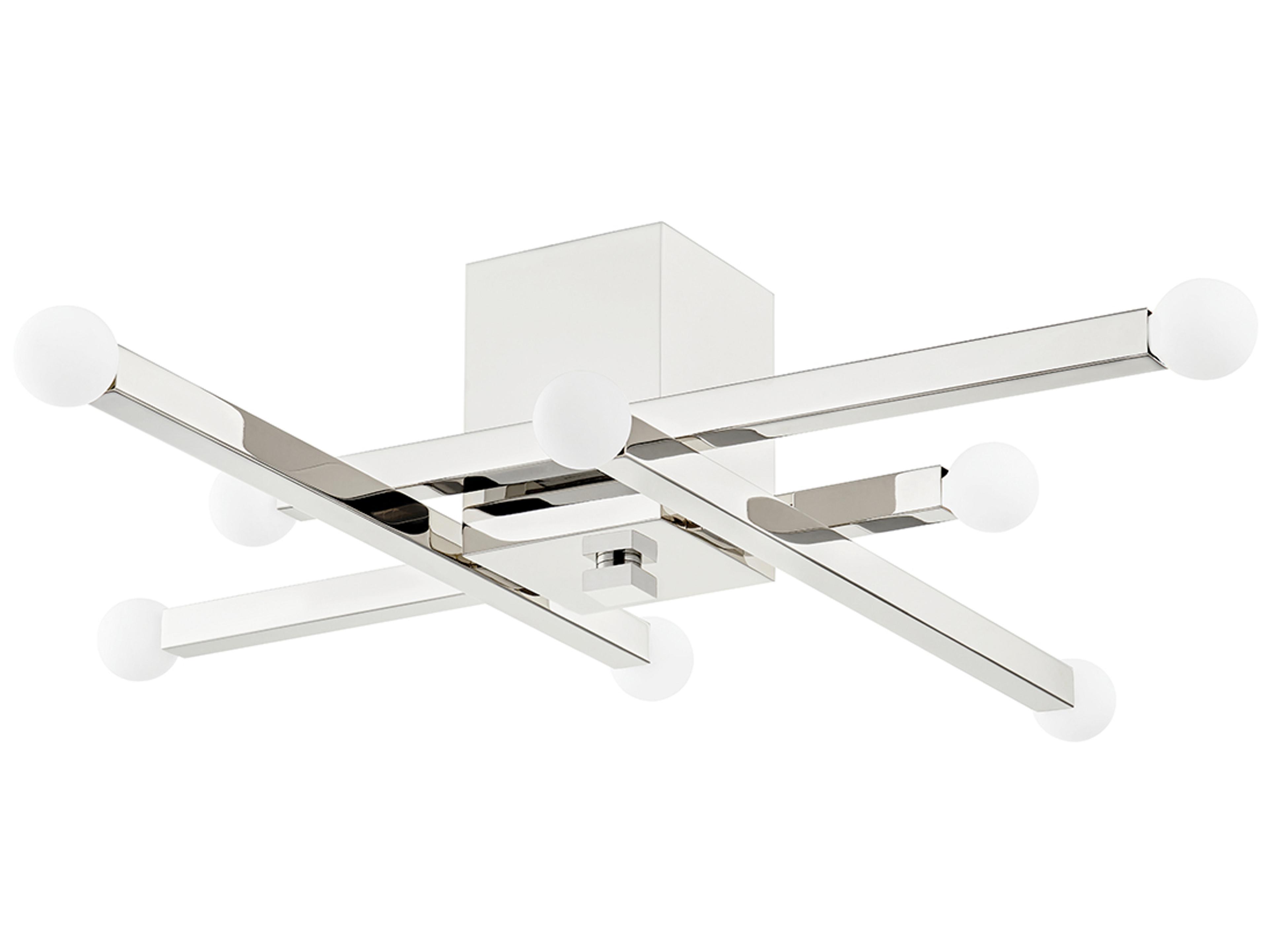 Mitzi Dona 8-Light Polished Nickel Semi Flush Mount