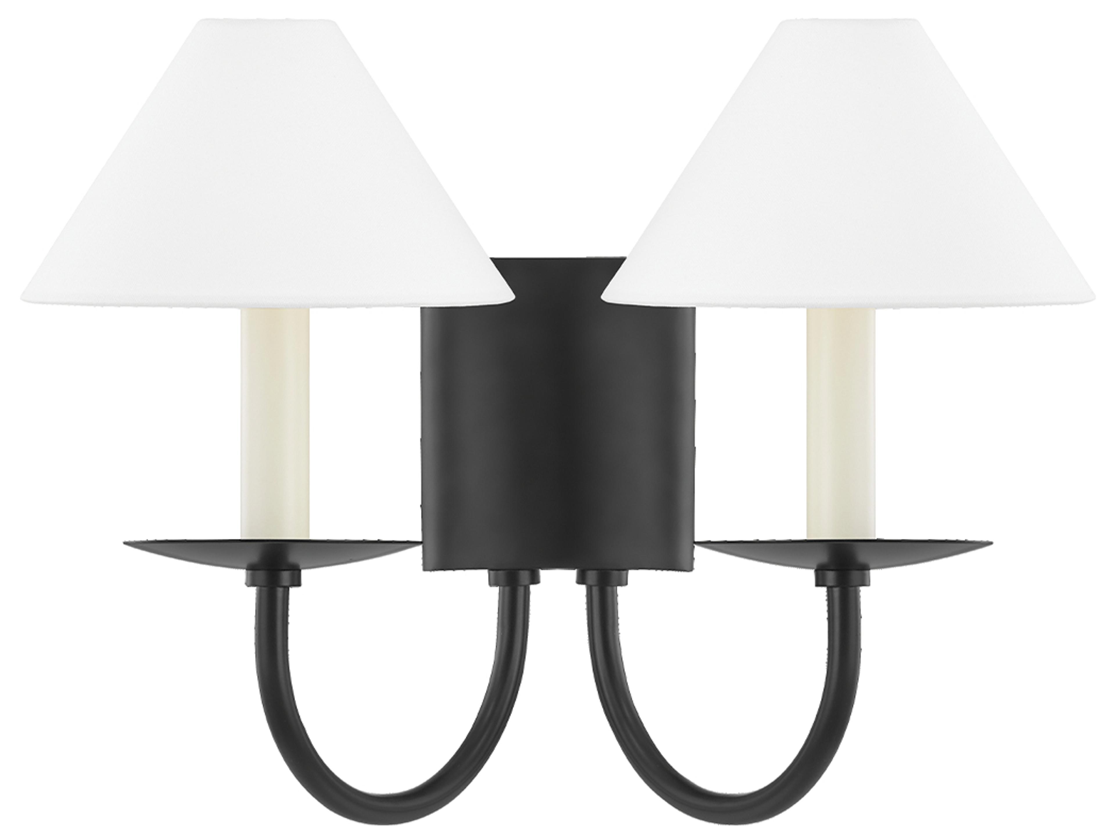 Mitzi Lenore 2-Light Soft Black White Wall Sconce