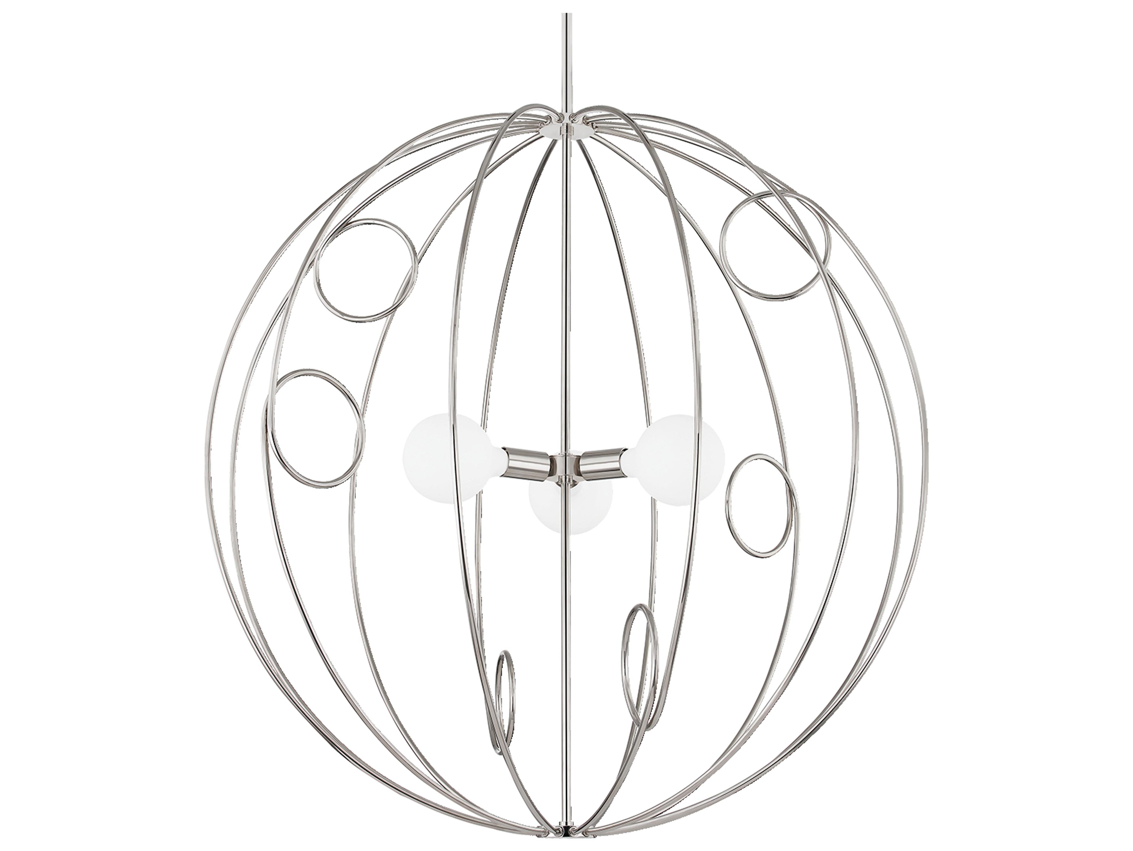 Mitzi Alanis 3-Light Polished Nickel Globe Pendant