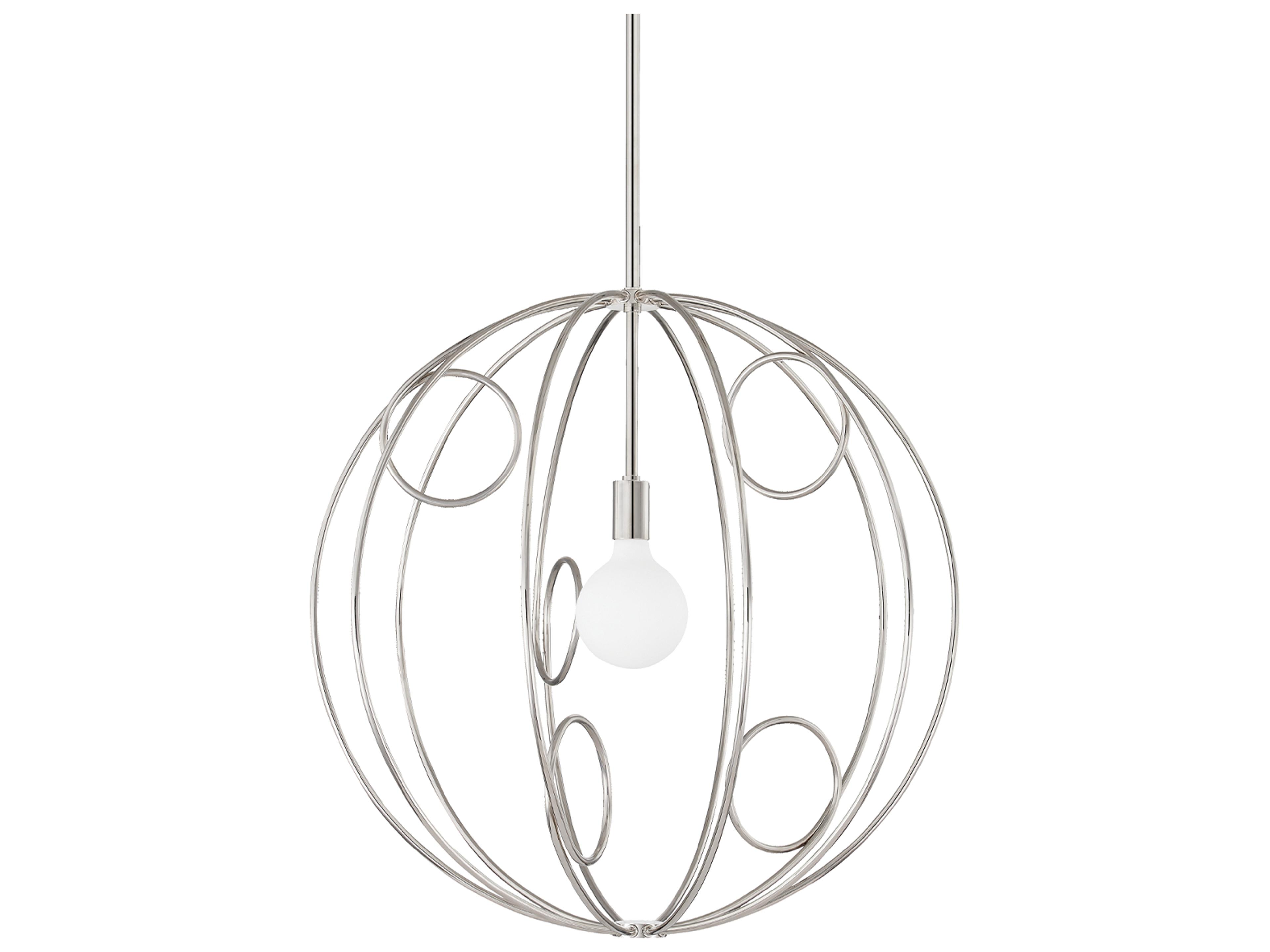 Mitzi Alanis 1-Light Polished Nickel Globe Pendant