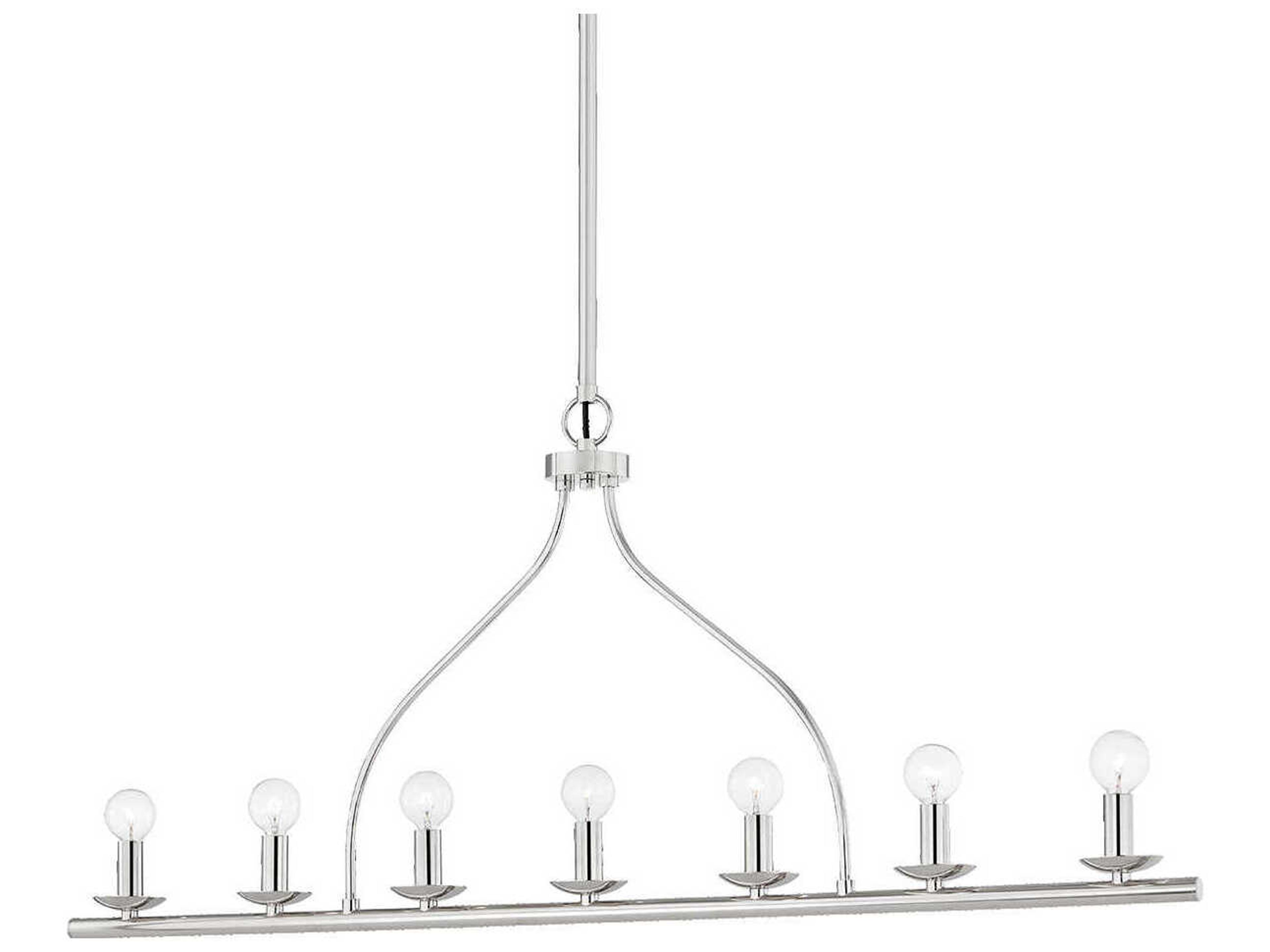 Mitzi Kendra 7-Light Polished Nickel Linear Island Pendant