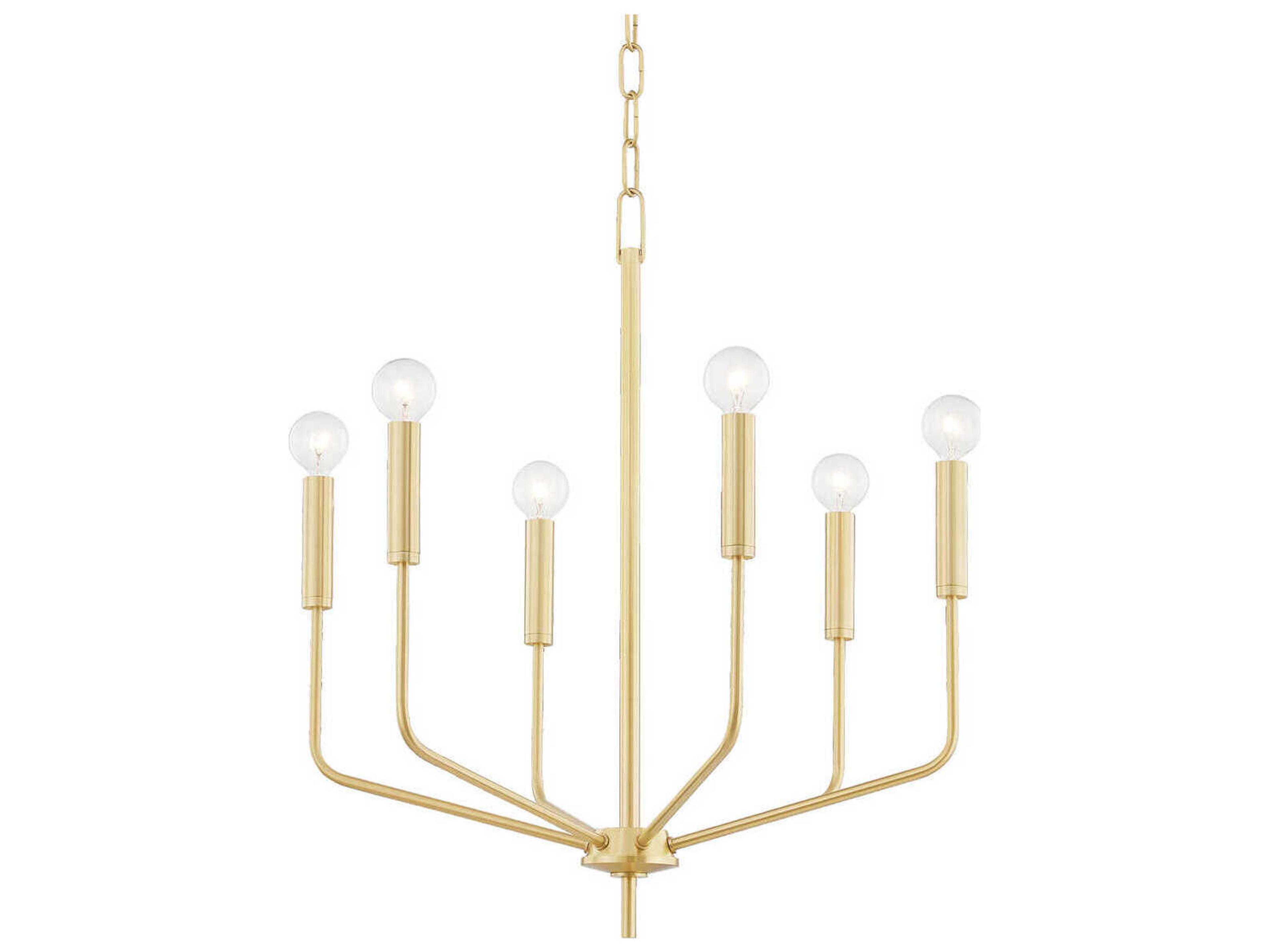 Mitzi Bailey 6-Light Aged Brass Candelabra Chandelier