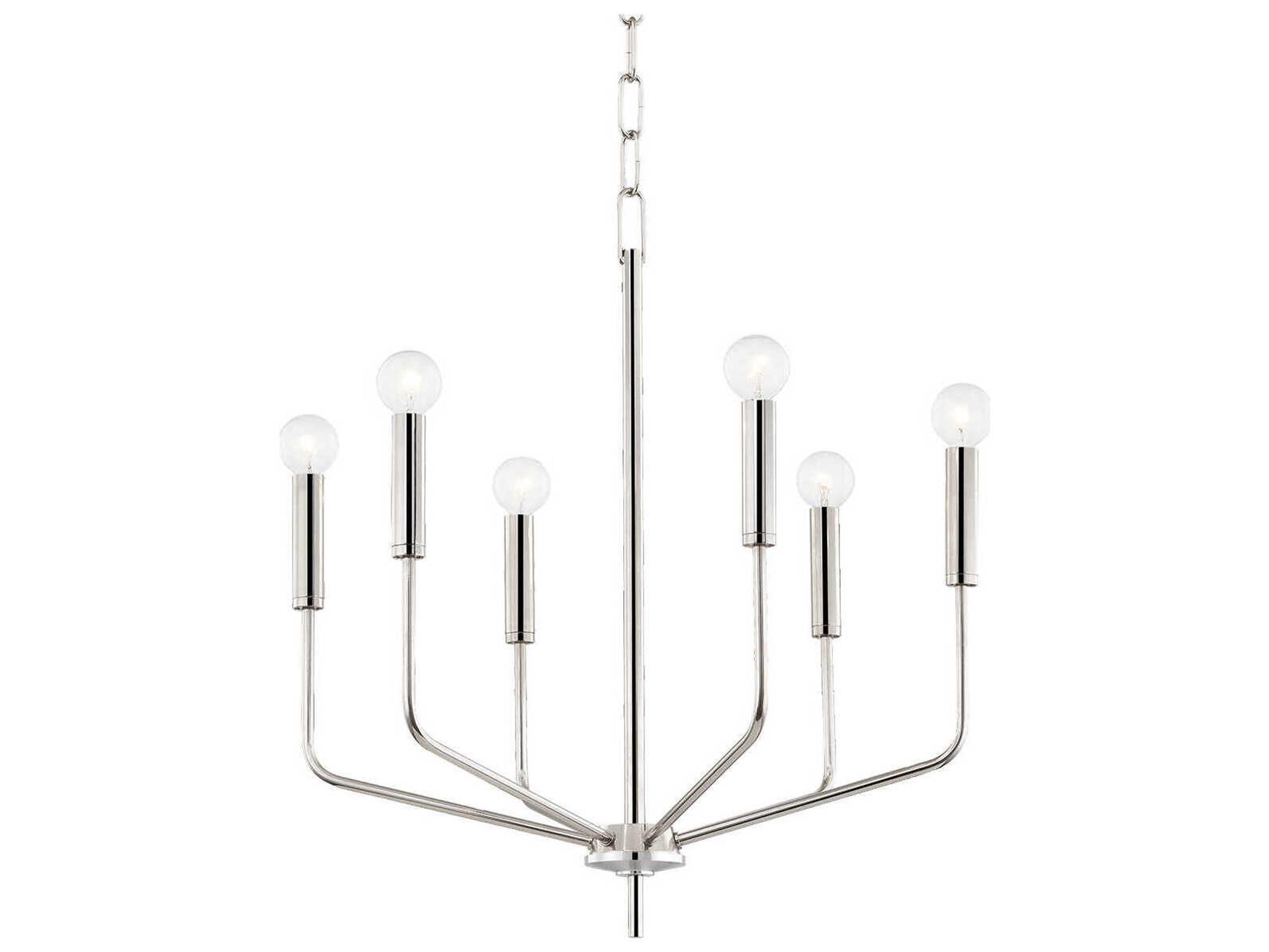 Mitzi Bailey 6-Light Polished Nickel Candelabra Chandelier