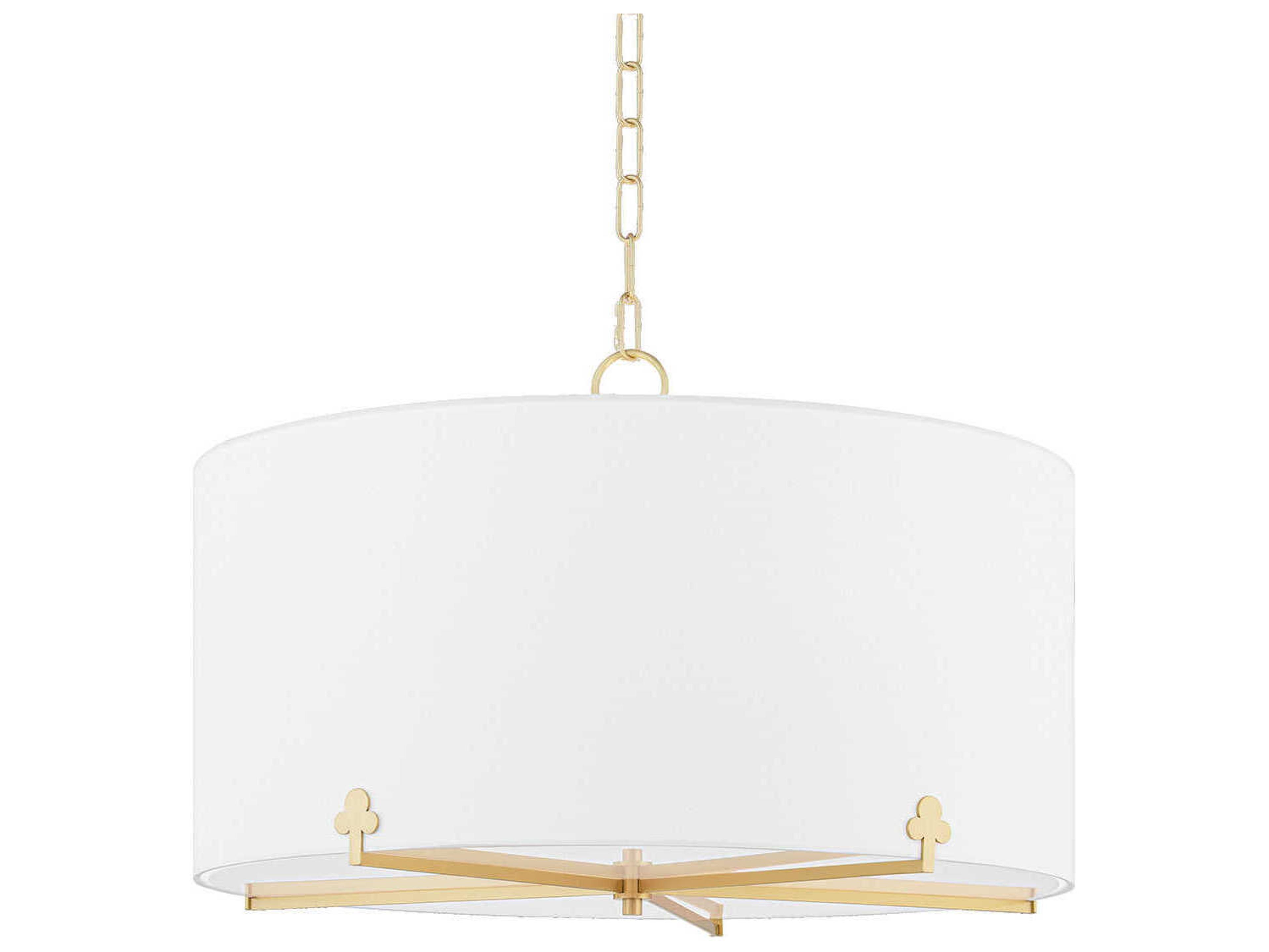 Mitzi Darlene 5-Light Aged Brass Drum Pendant