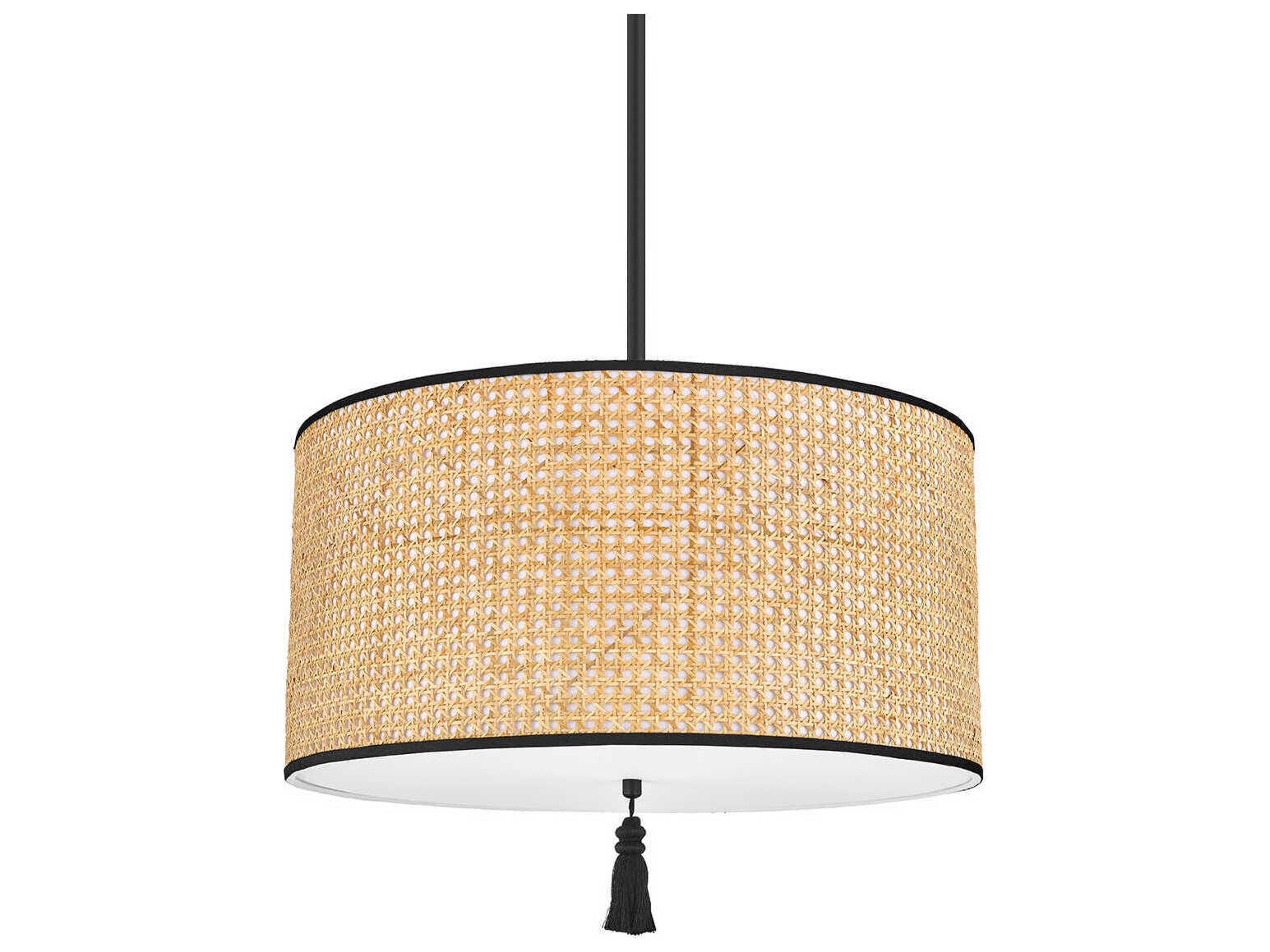 Mitzi Dolores 3-Light Soft Black Drum Pendant