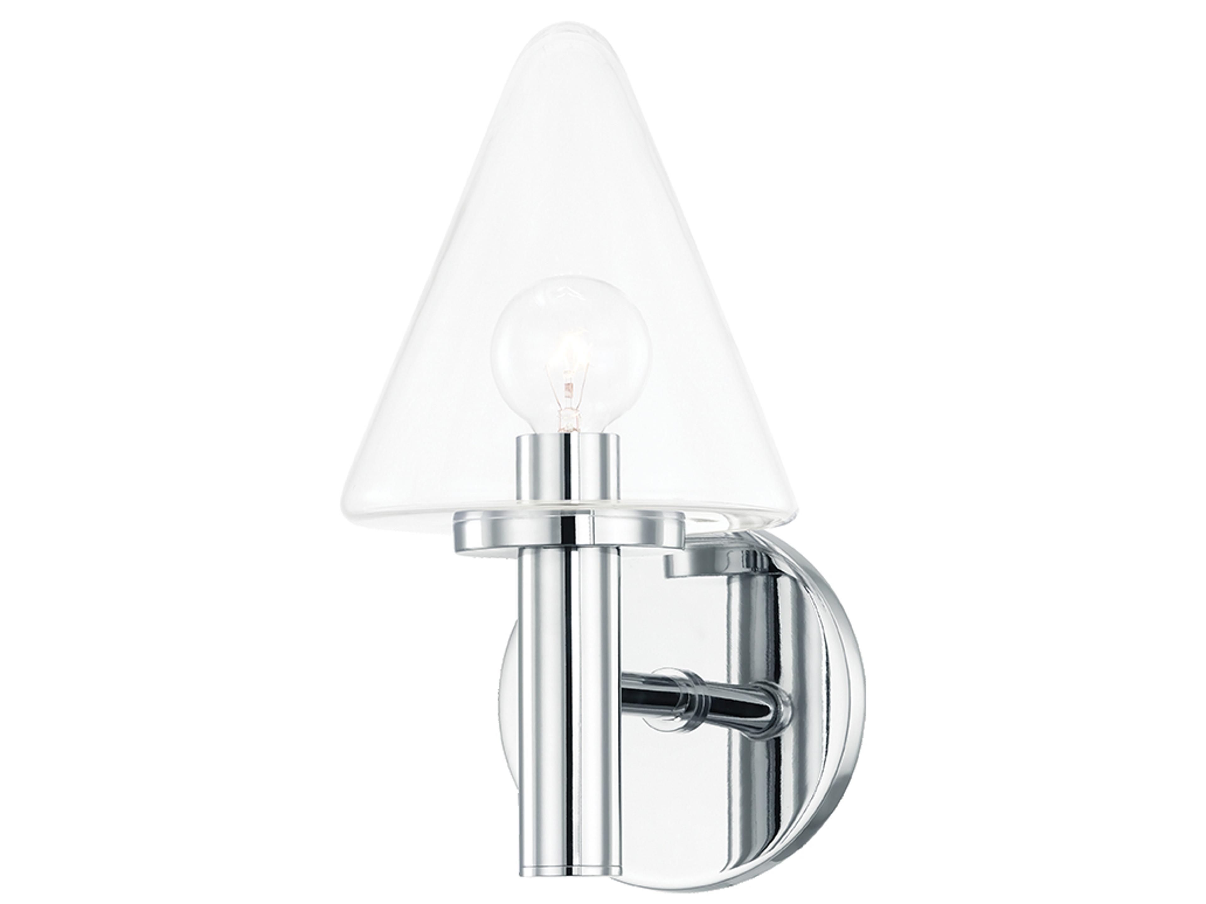 Mitzi Connie 1-Light Polished Chrome Glass Wall Sconce